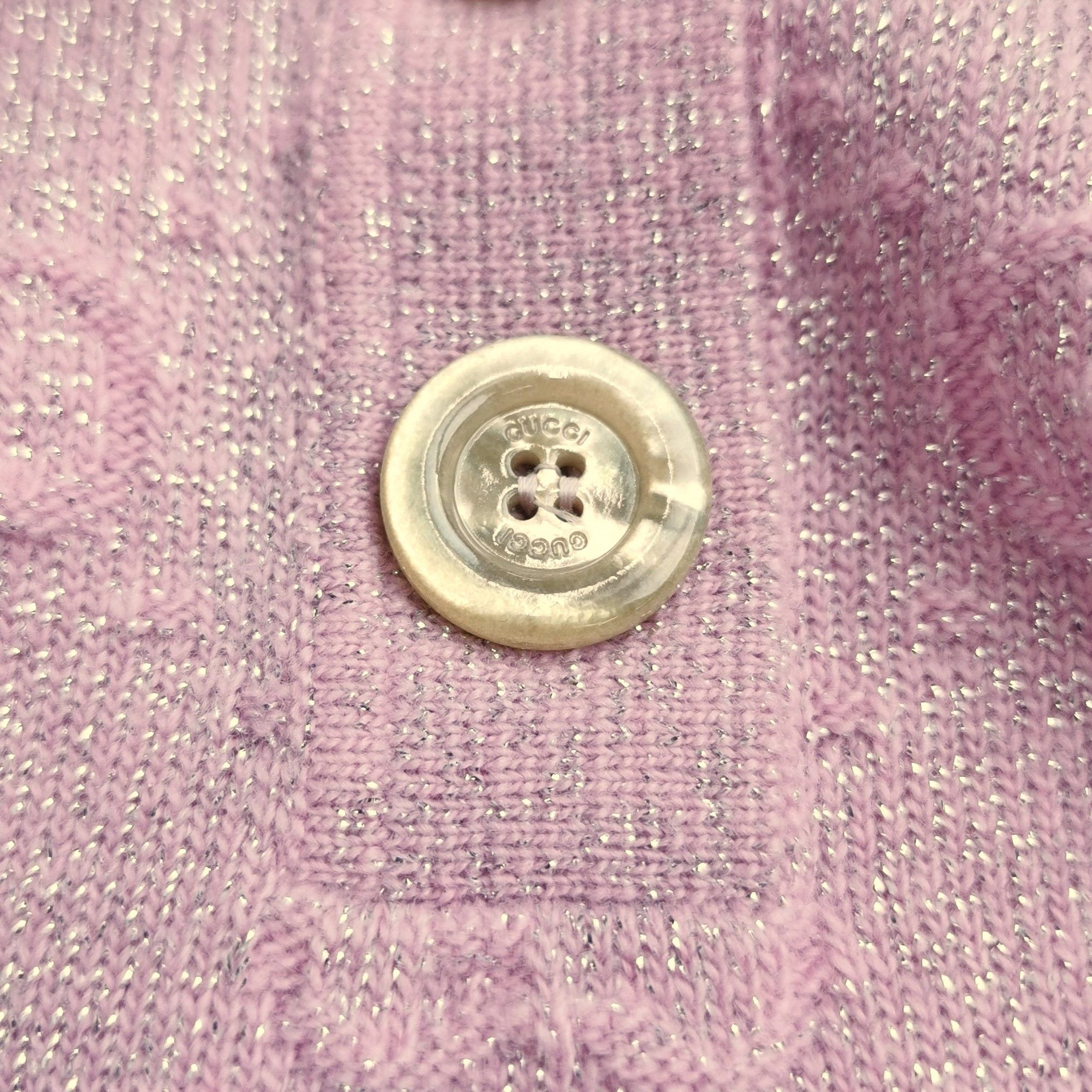 Gucci Gucci S Pink Lapel Wool Blend Knit Sweater Size S / US 4 / IT 40 - 5 Thumbnail