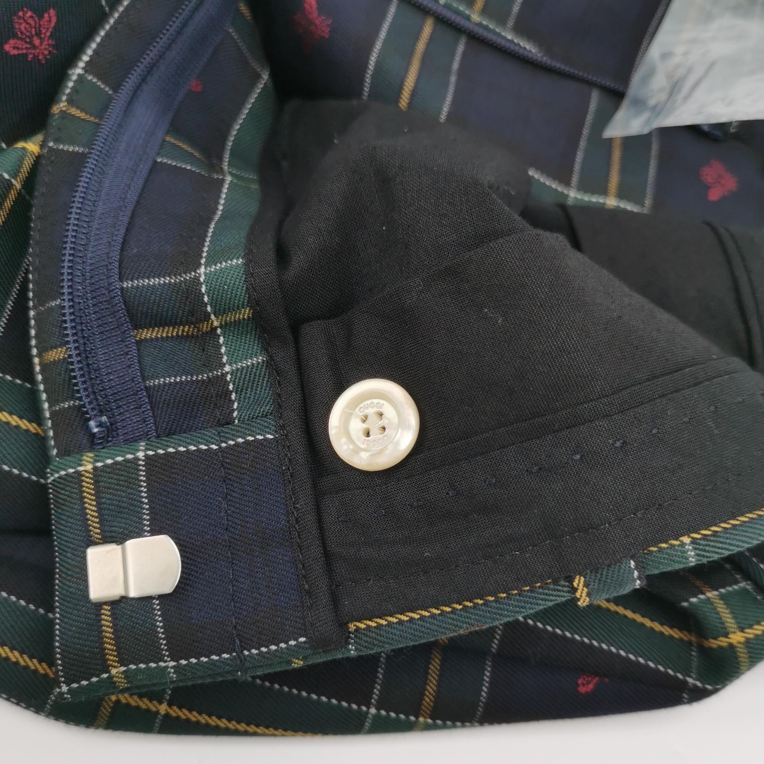 Gucci Gucci Wool Plaid Trousers Size S/40 Size 40" / US 18 - 8 Thumbnail