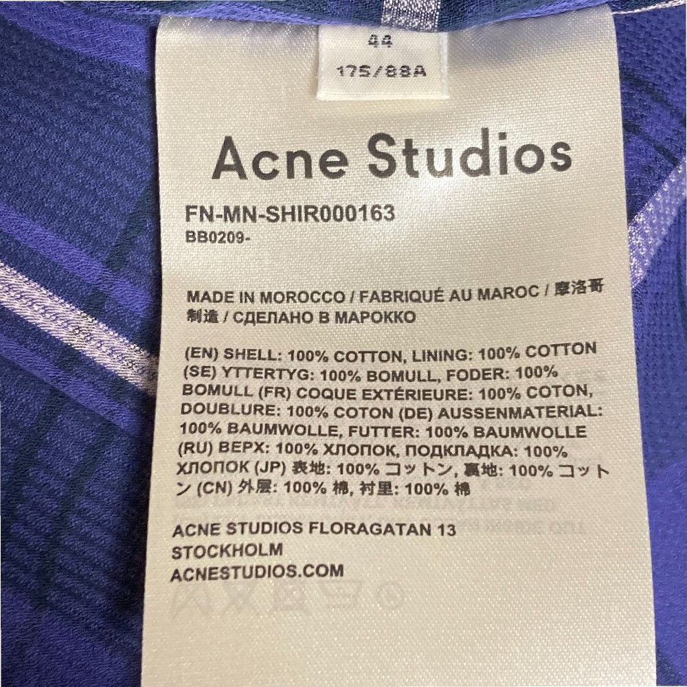 Acne Studios Acne Studios Acne Studios Check Short Sleeve Shirt Cotton Dress Shirt DUTY FREE for USA Size ONE SIZE - 6 Thumbnail