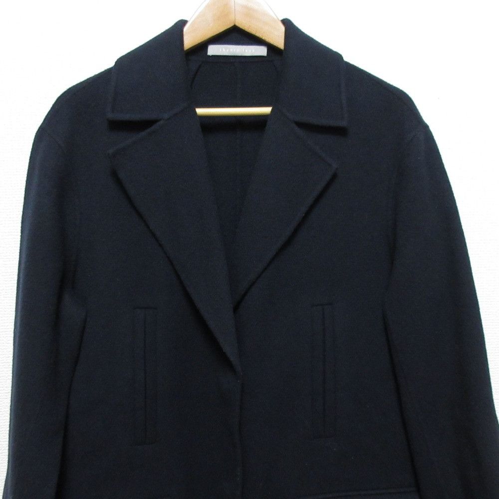Theory Theory theory luxe NEW MOTION SHIRLEY Cashmere Blend Coat Leather Outerwear DUTY FREE for USA Size ONE SIZE - 4 Thumbnail