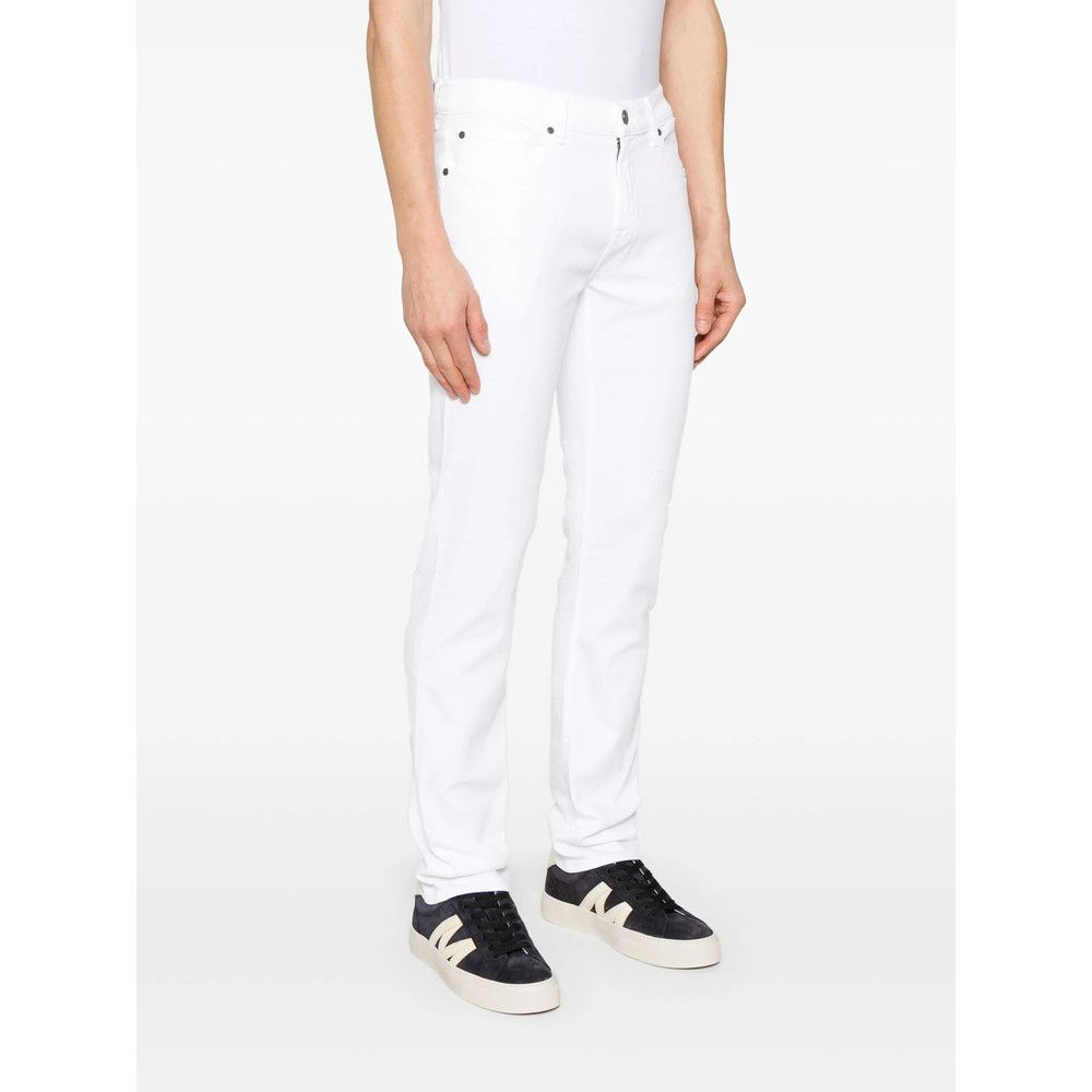 7 For All Mankind 7 For All Mankind WHITE Denim - Slim-Fit Jeans Size US 32 / EU 48 - 4 Thumbnail