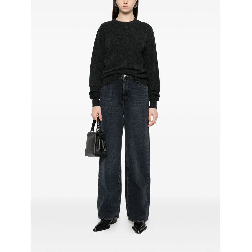 7 For All Mankind 7 For All Mankind BLACK Denim - Wide-Leg Jeans Size 25" / US 0 / IT 36 - 2 Thumbnail