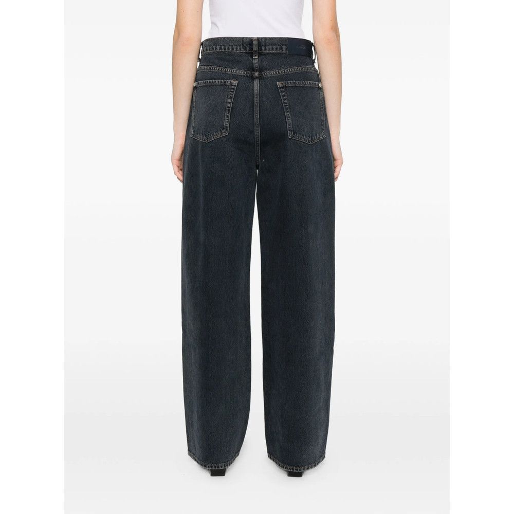 7 For All Mankind 7 For All Mankind BLACK Denim - Wide-Leg Jeans Size 26" / US 2 / IT 38 - 4 Thumbnail