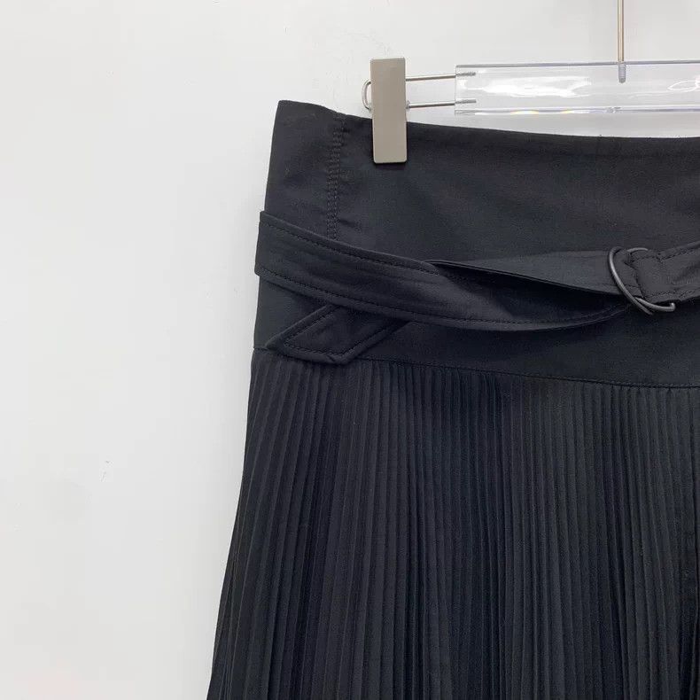 Brunello Cucinelli Brunello Cucinelli Black Belted Pleated Skirt Size US 36 / EU 52 - 3 Thumbnail