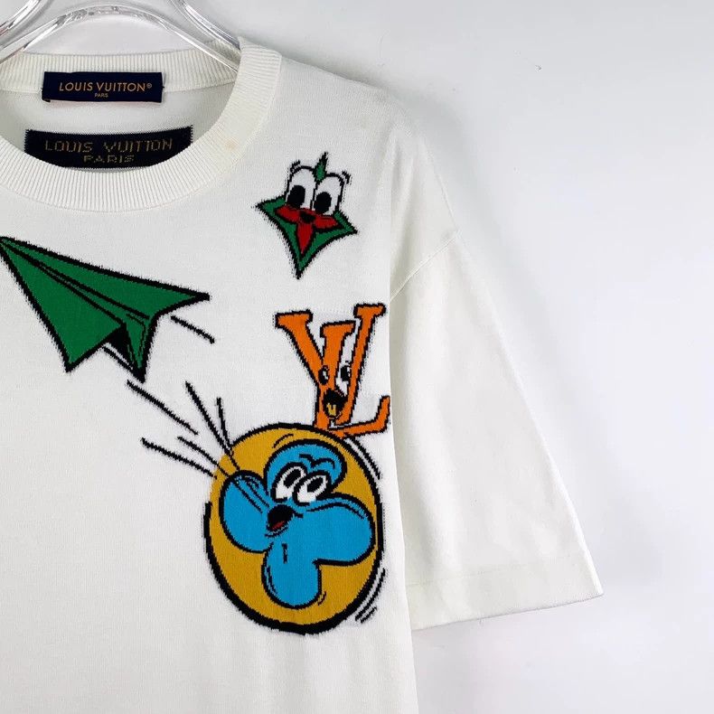 Louis Vuitton Louis Vuitton White Paper Plane Graphic T-shirt Size US S / EU 44-46 / 1 - 3 Thumbnail