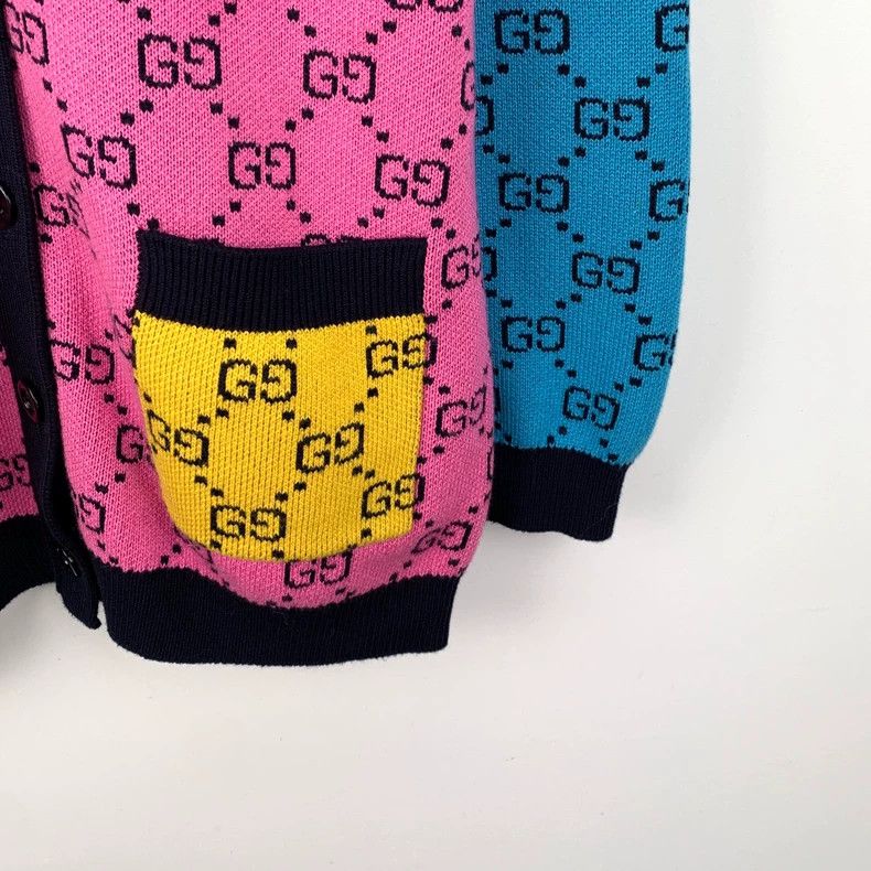 Gucci Gucci Logo Jacquard Wool Cardigan Size US XS / EU 42 / 0 - 4 Thumbnail
