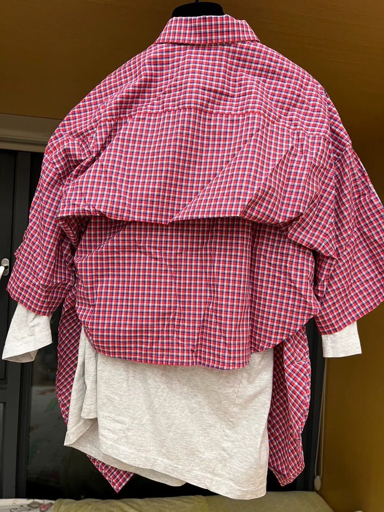 Balenciaga Balenciaga Two-Piece Check Shirt Size US XS / EU 42 / 0 - 4 Thumbnail