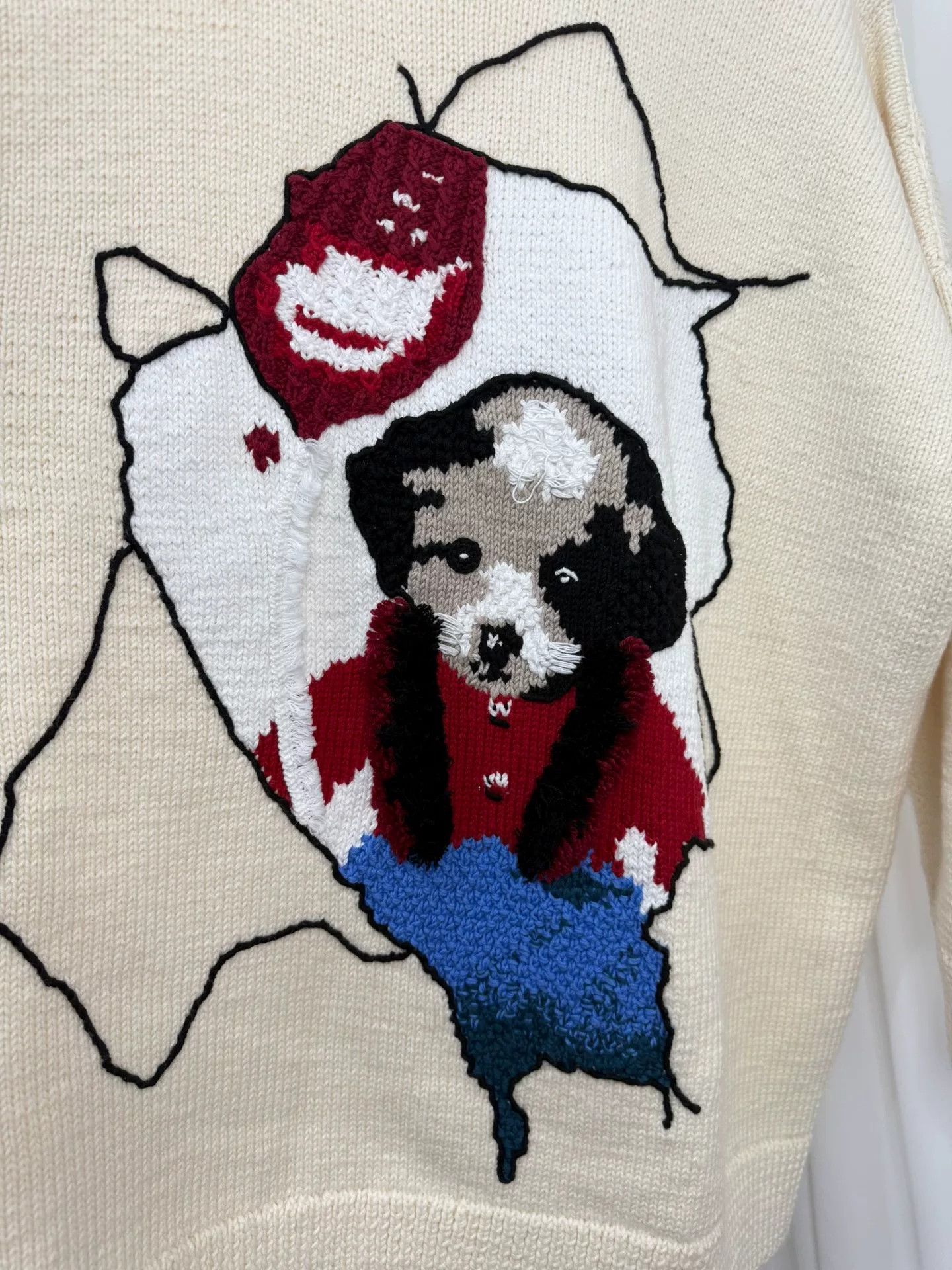 Loewe LOEWE Dog Pattern Wool Sweater Size US XS / EU 42 / 0 - 2 Thumbnail