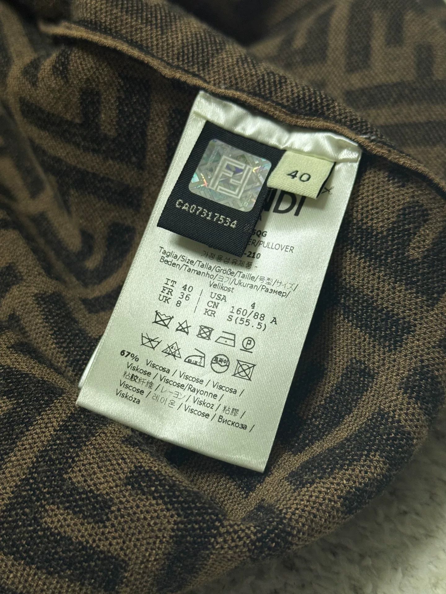 Fendi Fendi Monogram Knit Short Sleeve Size US XL / EU 56 / 4 - 3 Thumbnail