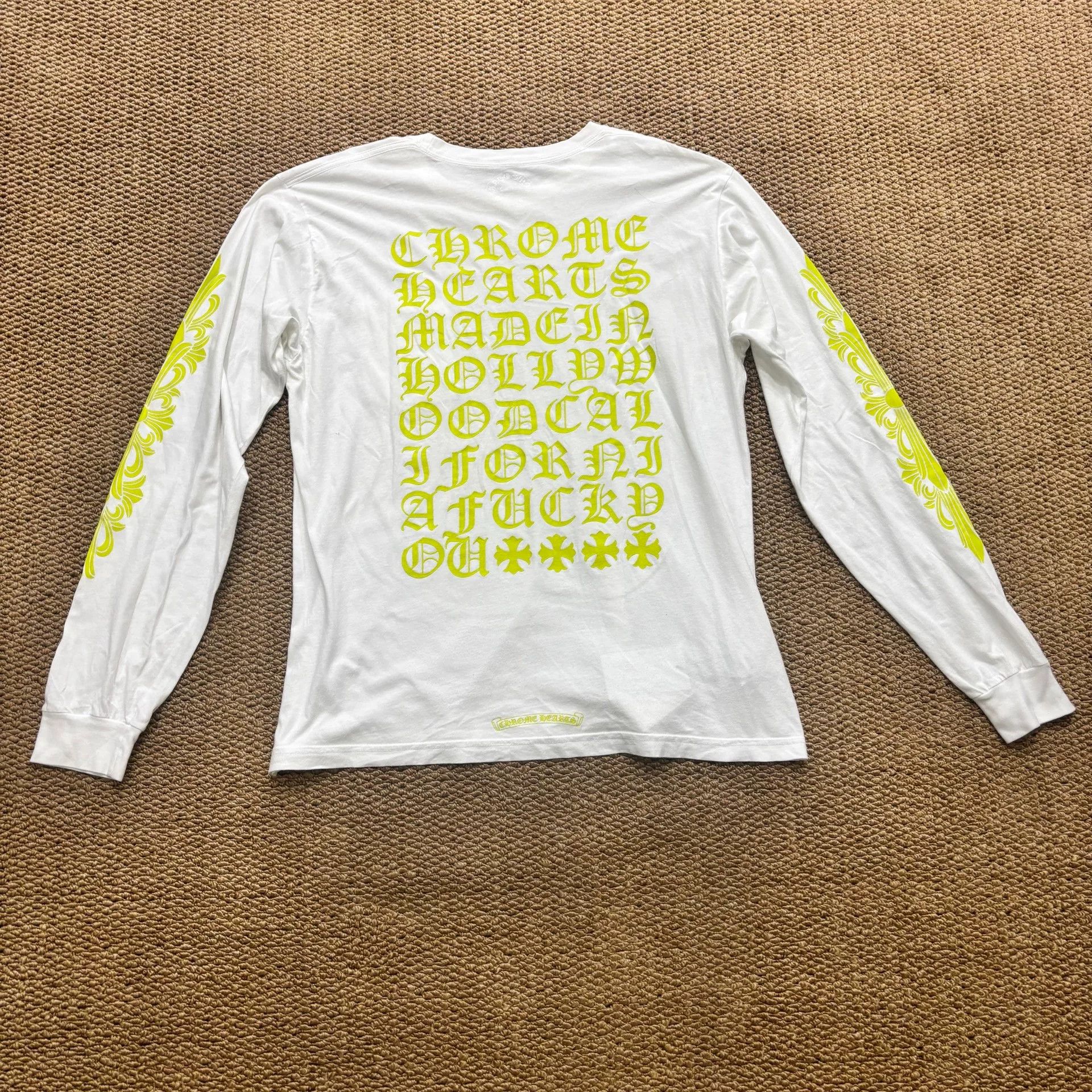Chrome Hearts Chrome Hearts White Long Sleeve Shirt Size US XL / EU 56 / 4 - 7 Thumbnail