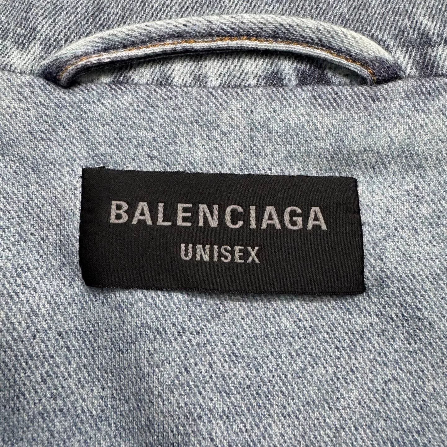 Balenciaga Balenciaga Washed Distressed Denim Jacket Size US L / EU 52-54 / 3 - 2 Thumbnail