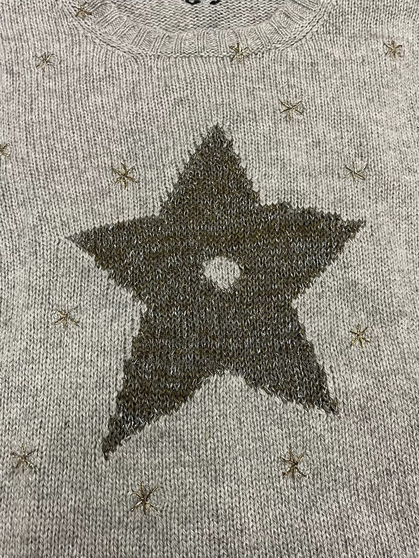 Dior Dior Gray Star Knit Sweater Size US M / EU 48-50 / 2 - 2 Thumbnail