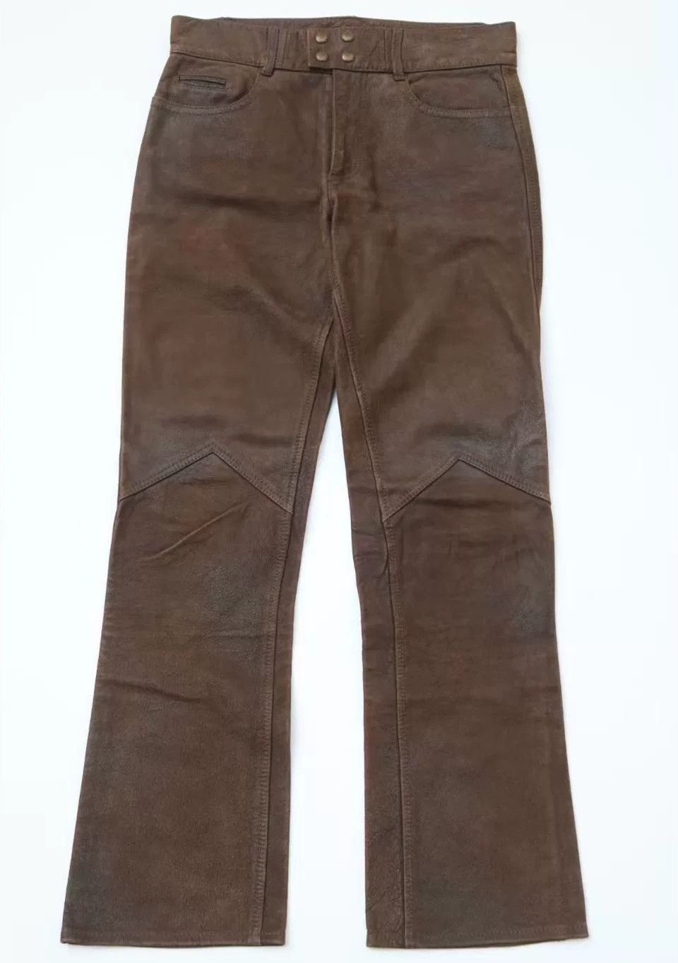 RRL Ralph Lauren RRL Vintage Distressed Leather Western Pants Size US 31 - 3 Thumbnail