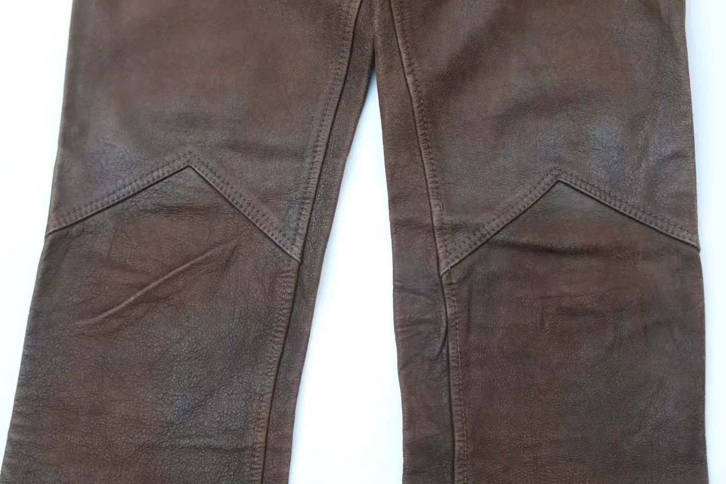 RRL Ralph Lauren RRL Vintage Distressed Leather Western Pants Size US 31 - 6 Thumbnail