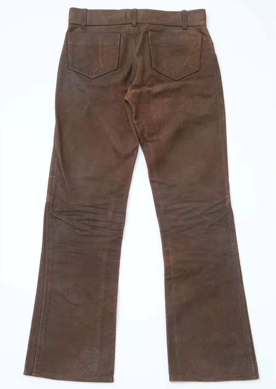 RRL Ralph Lauren RRL Vintage Distressed Leather Western Pants Size US 31 - 4 Thumbnail