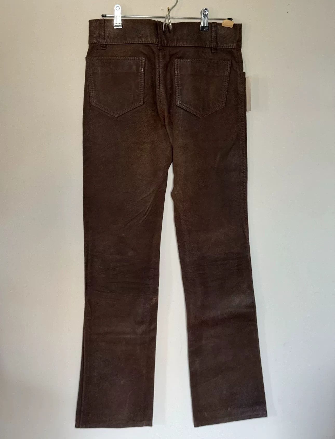 RRL Ralph Lauren RRL Vintage Distressed Leather Western Pants Size US 31 - 2 Thumbnail