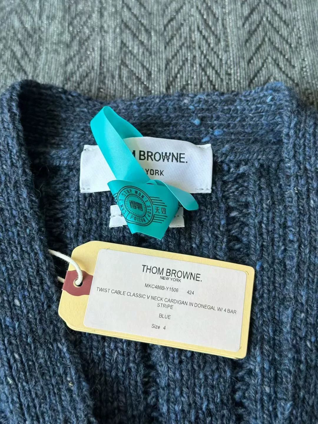 Thom Browne thom browne navy cardigan sweater for men Size US M / EU 48-50 / 2 - 4 Thumbnail