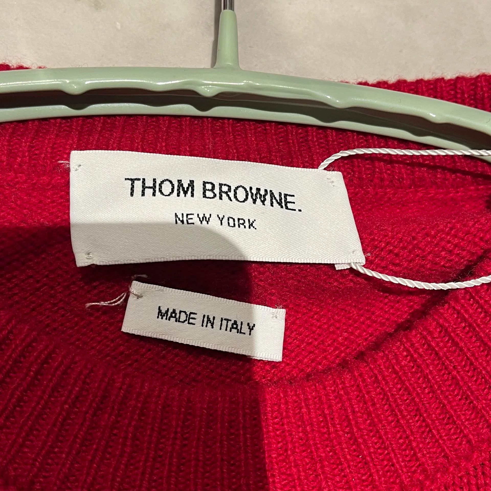 Thom Browne red knitted wool Christmas sweater Size US M / EU 48-50 / 2 - 3 Thumbnail
