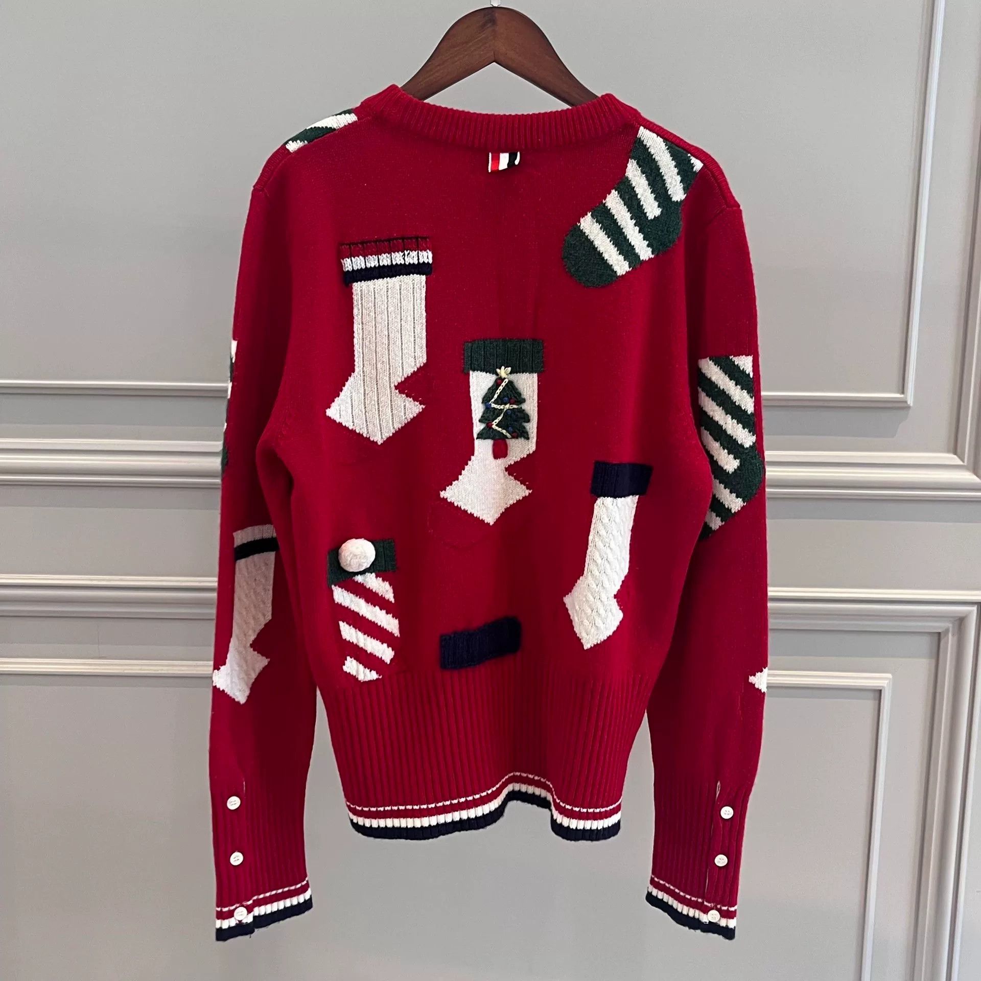 Thom Browne thom browne red holiday knit sweater Size US M / EU 48-50 / 2 - 2 Thumbnail
