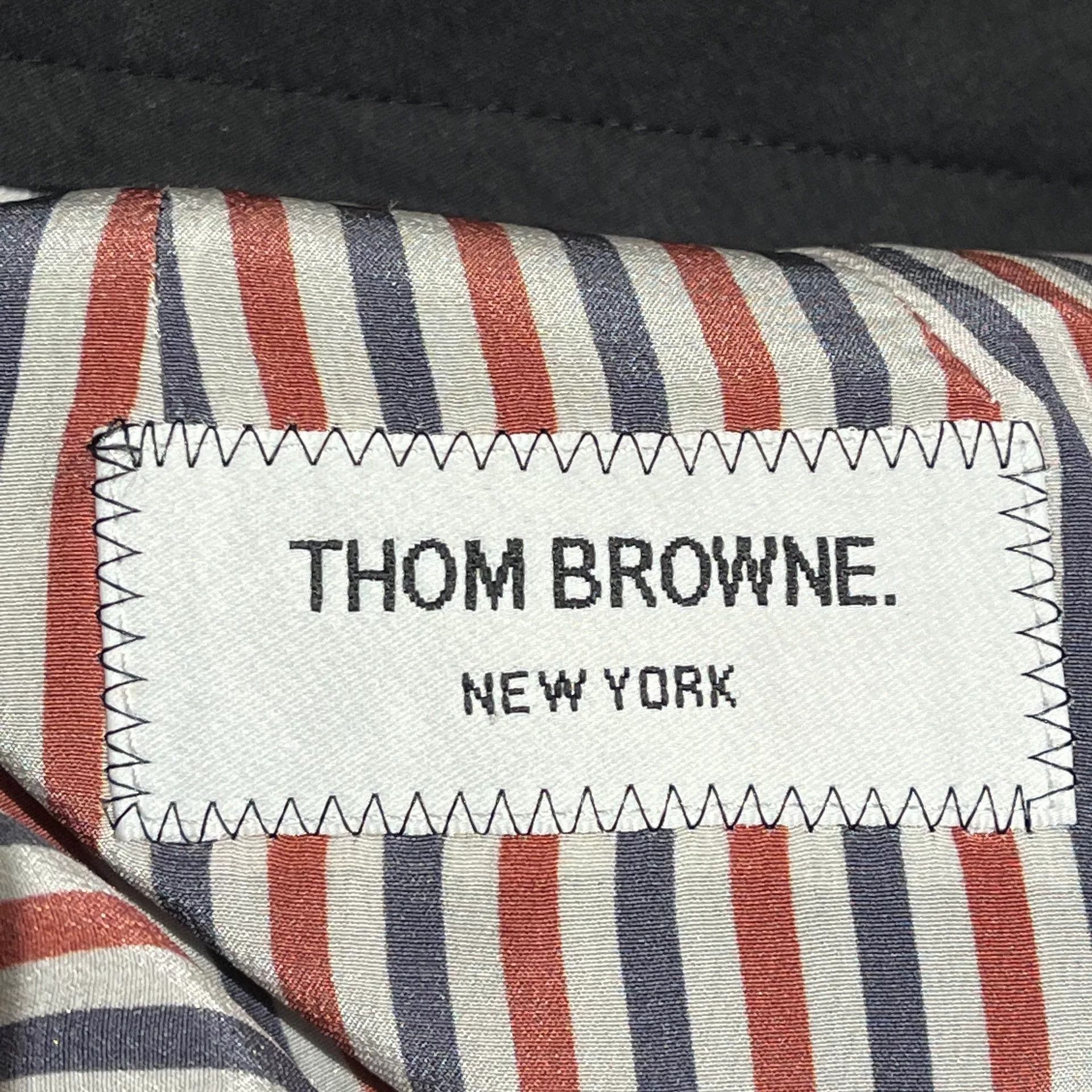 Thom Browne Thom Browne Navy Frayed Casual Trousers Size US 44 / EU 60 - 3 Thumbnail