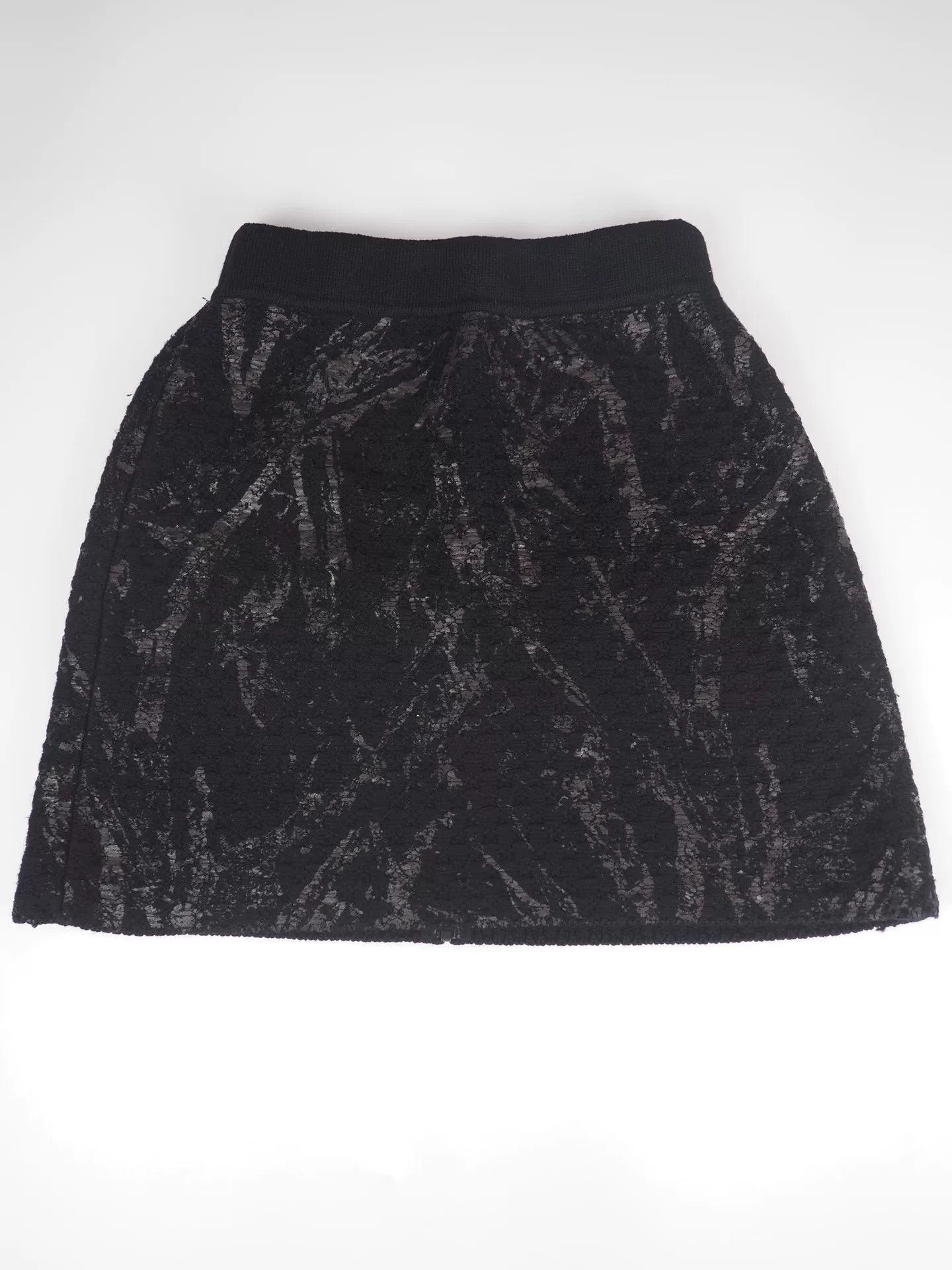 Chanel chanel black knit zip-up coco mark skirt Size US 36 / EU 52 - 2 Thumbnail