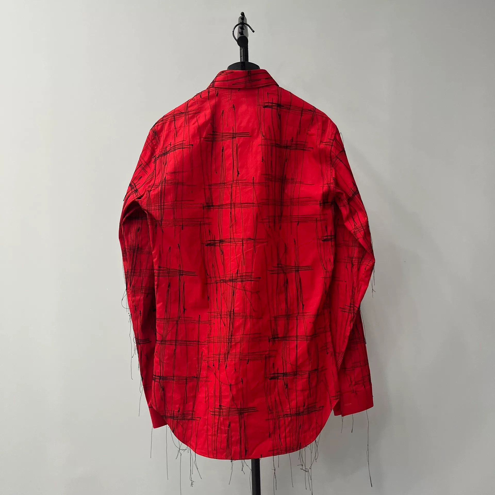 Dior red long sleeve dapper shirt by dior Size US M / EU 48-50 / 2 - 2 Thumbnail