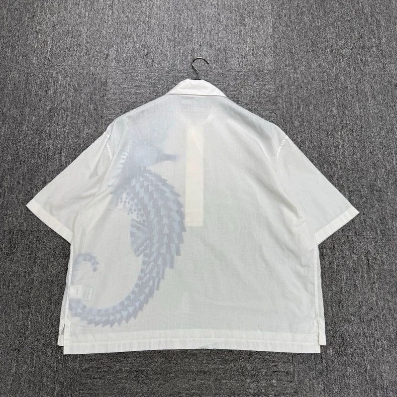 Hermes Hermes Seahorse Print Short Sleeve Size US XL / EU 56 / 4 - 5 Thumbnail