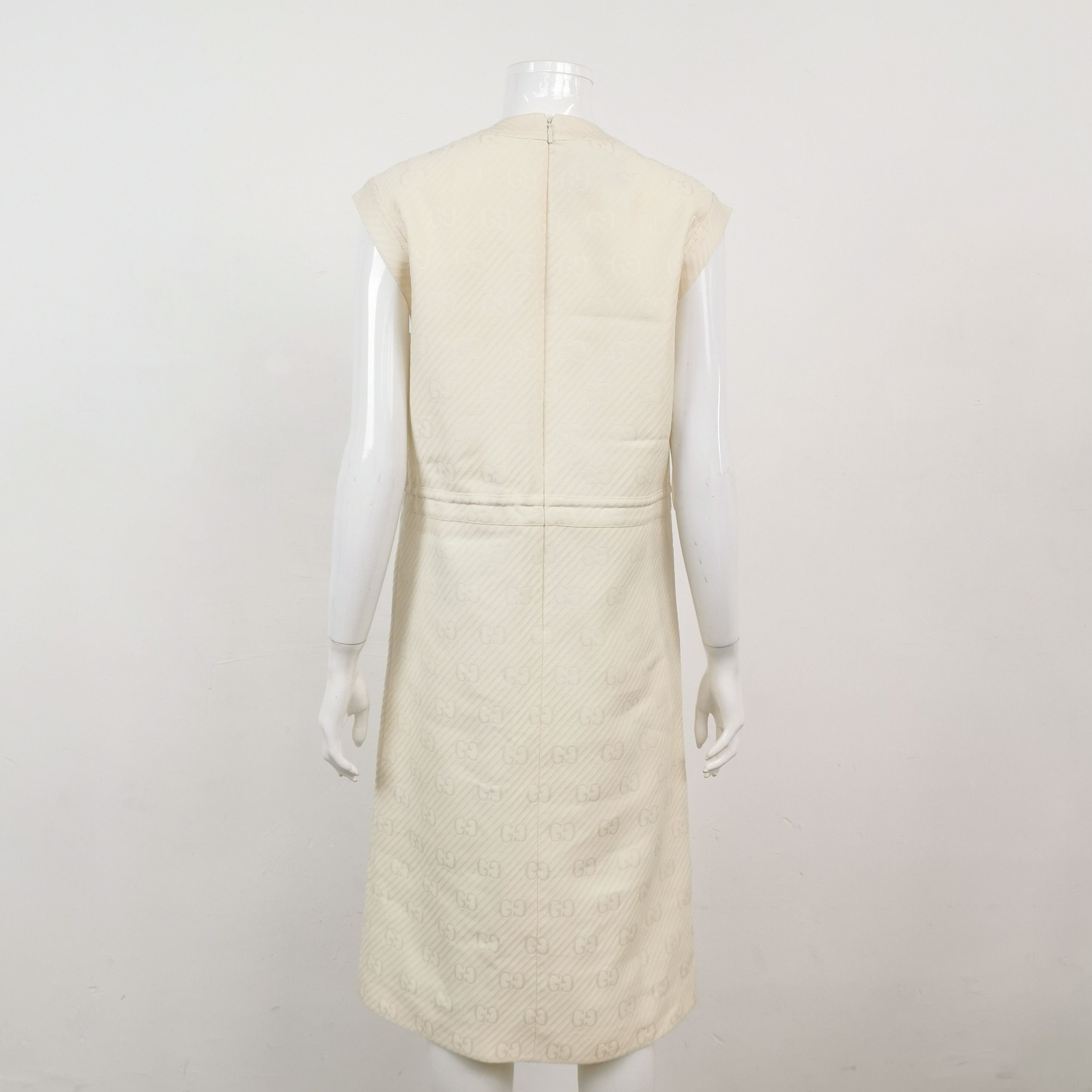 Gucci Gucci Wool Silk Blend Sleeveless Belted Dress XXS Size XXS / US 00 / IT 34 - 3 Thumbnail