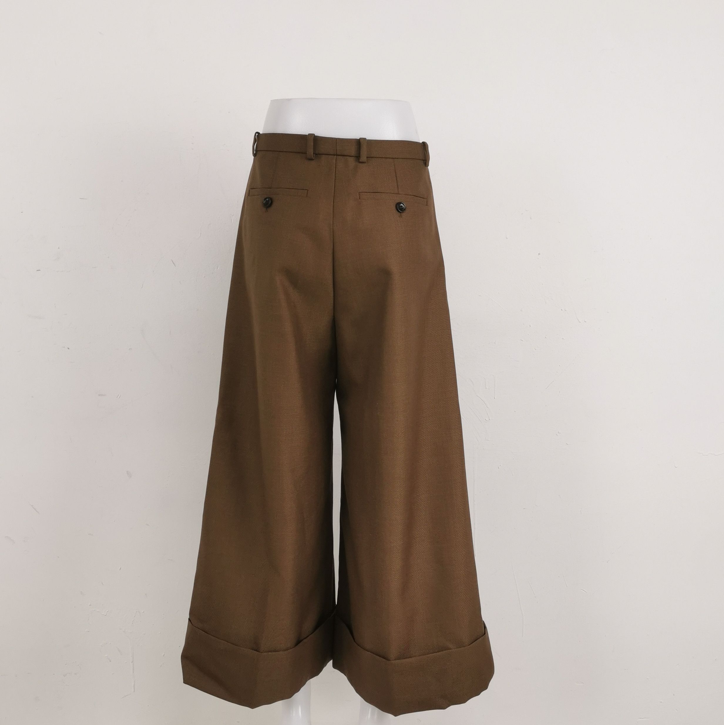 Gucci Gucci XS Wool Mohair Blend Solid Wide-Leg Pants Size 24" / US 00 / IT 34 - 4 Thumbnail