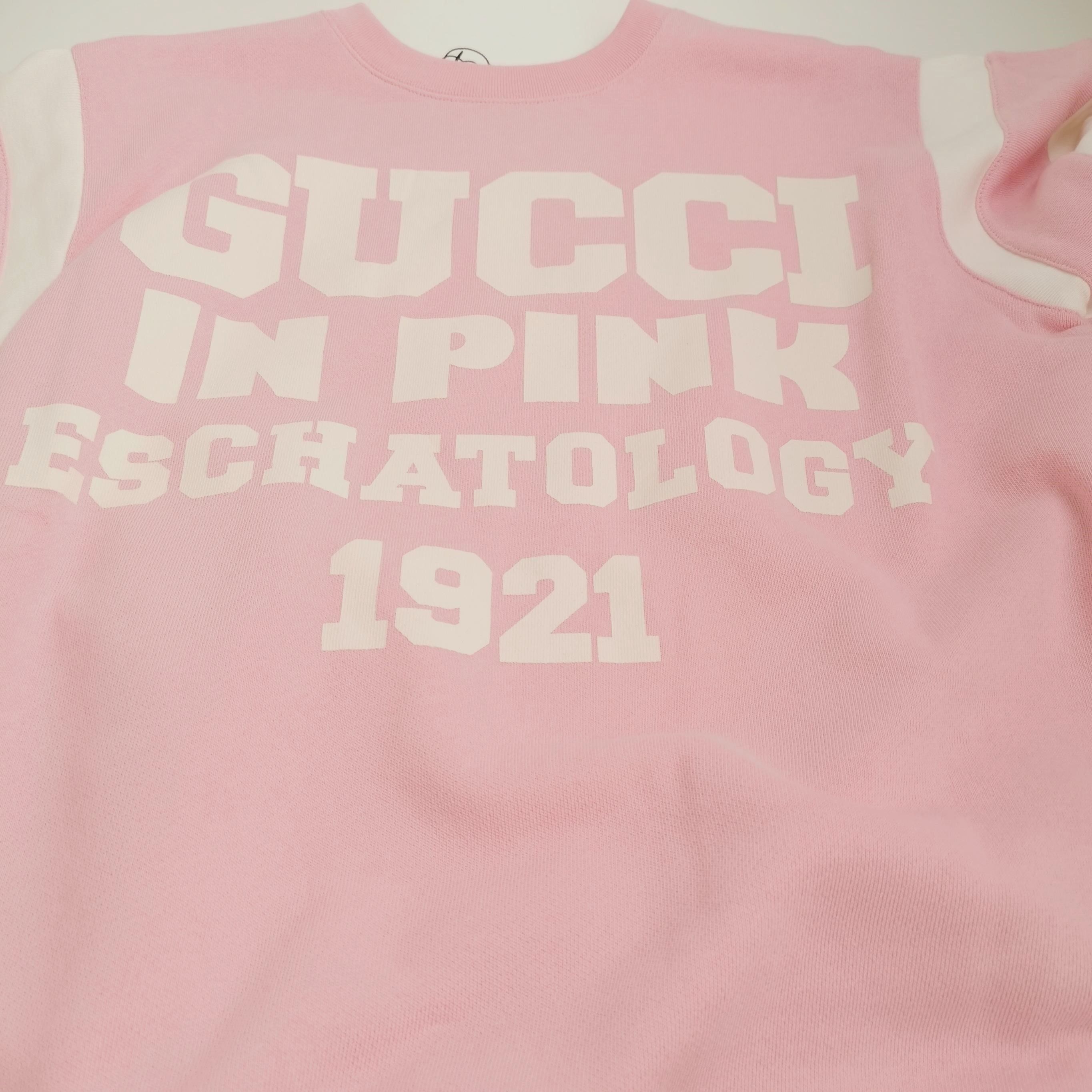 Gucci Gucci Pink 'Gucci in Pink 1921' Print Sweatshirt S Size S / US 4 / IT 40 - 6 Thumbnail
