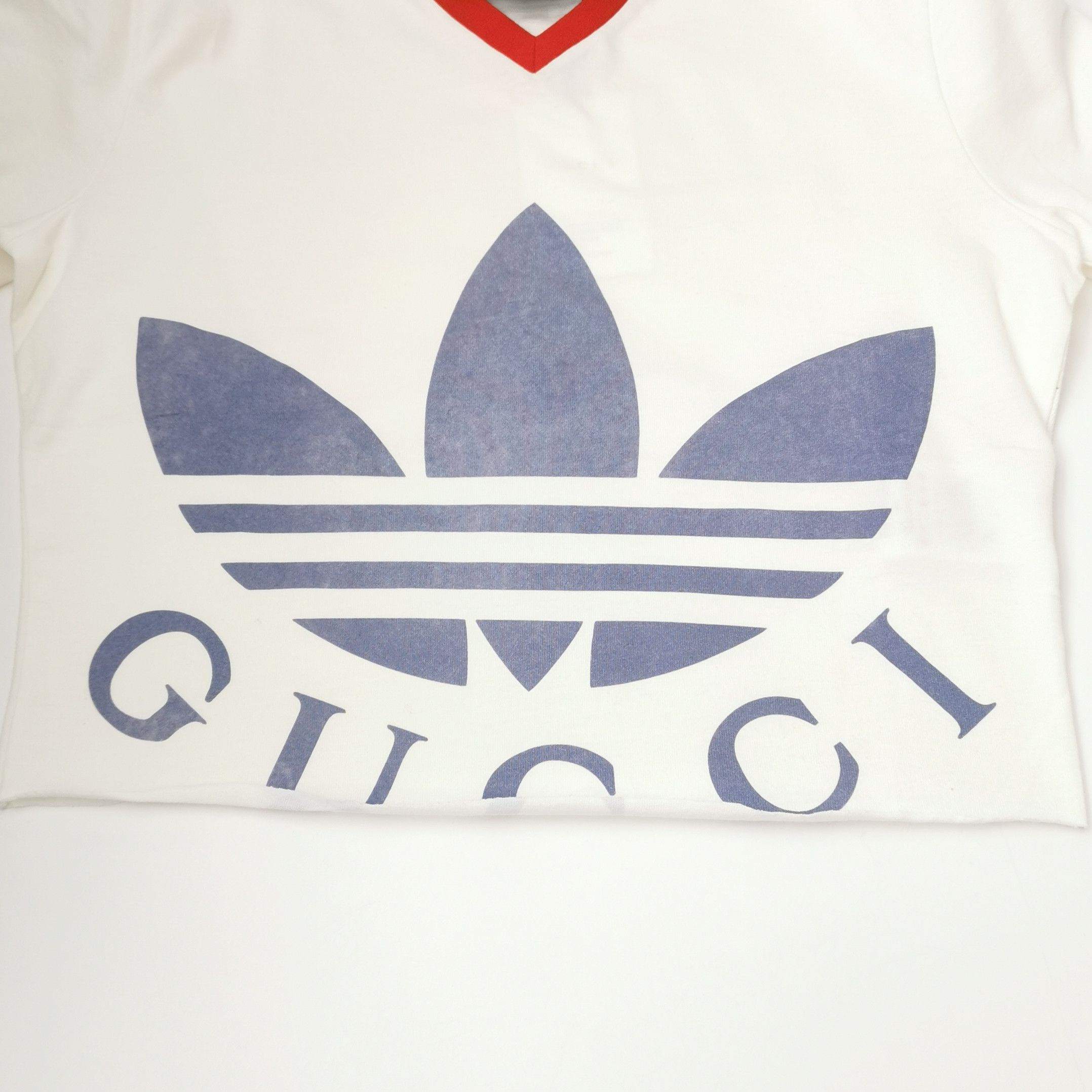 Gucci Gucci x adidas Cropped V-Neck Logo Top XS Size XS / US 0-2 / IT 36-38 - 6 Thumbnail
