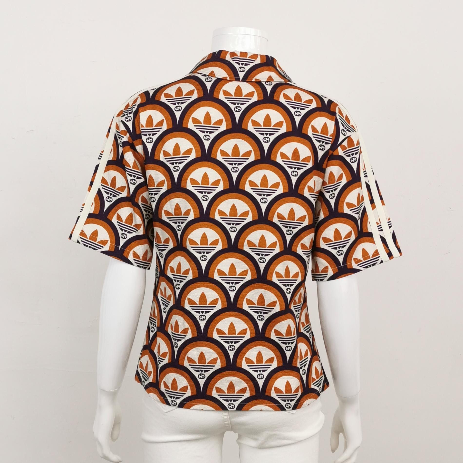 Gucci Gucci x adidas XS Collab Trefoil Print Shirt Size XS / US 0-2 / IT 36-38 - 4 Thumbnail