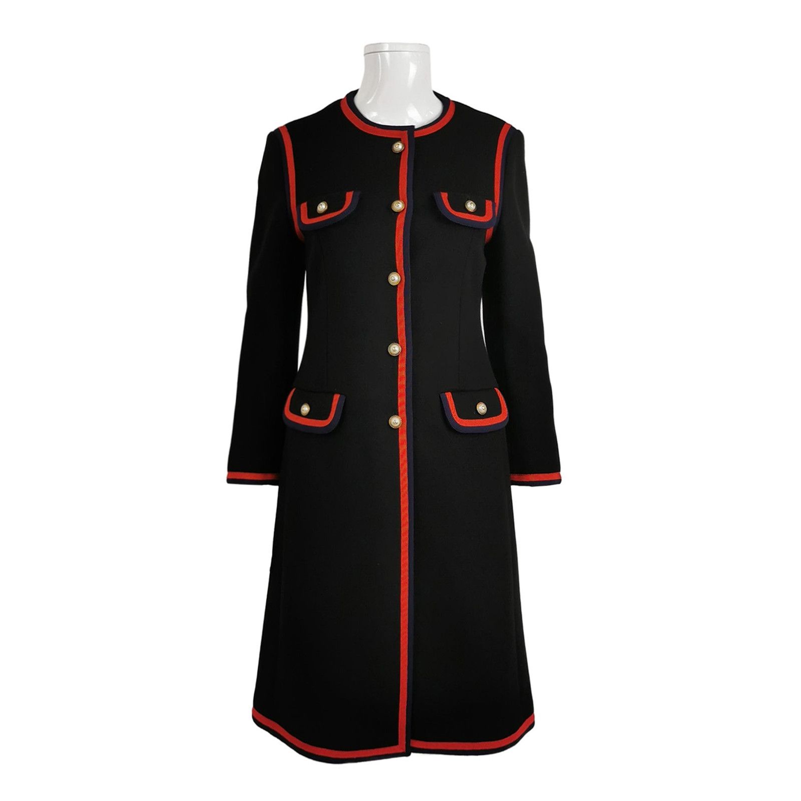 Gucci Gucci Wool Colorblock Round Neck Coat S Size M / US 6-8 / IT 42-44 - 2 Thumbnail