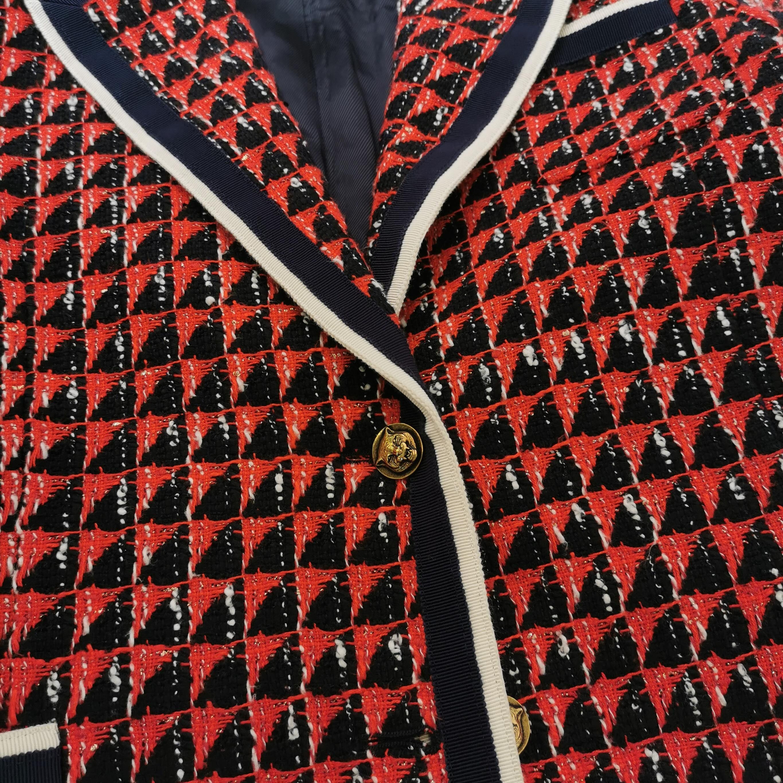 Gucci Gucci XS Check Pattern Single-Breasted Blazer Size XS / US 0-2 / IT 36-38 - 5 Thumbnail