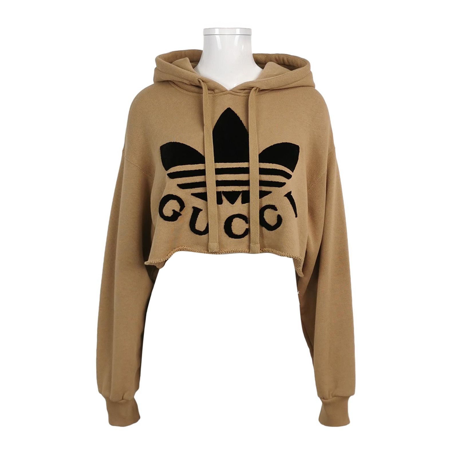Gucci Gucci x Adidas Cropped Logo Hoodie XS Size XS / US 0-2 / IT 36-38 - 2 Thumbnail