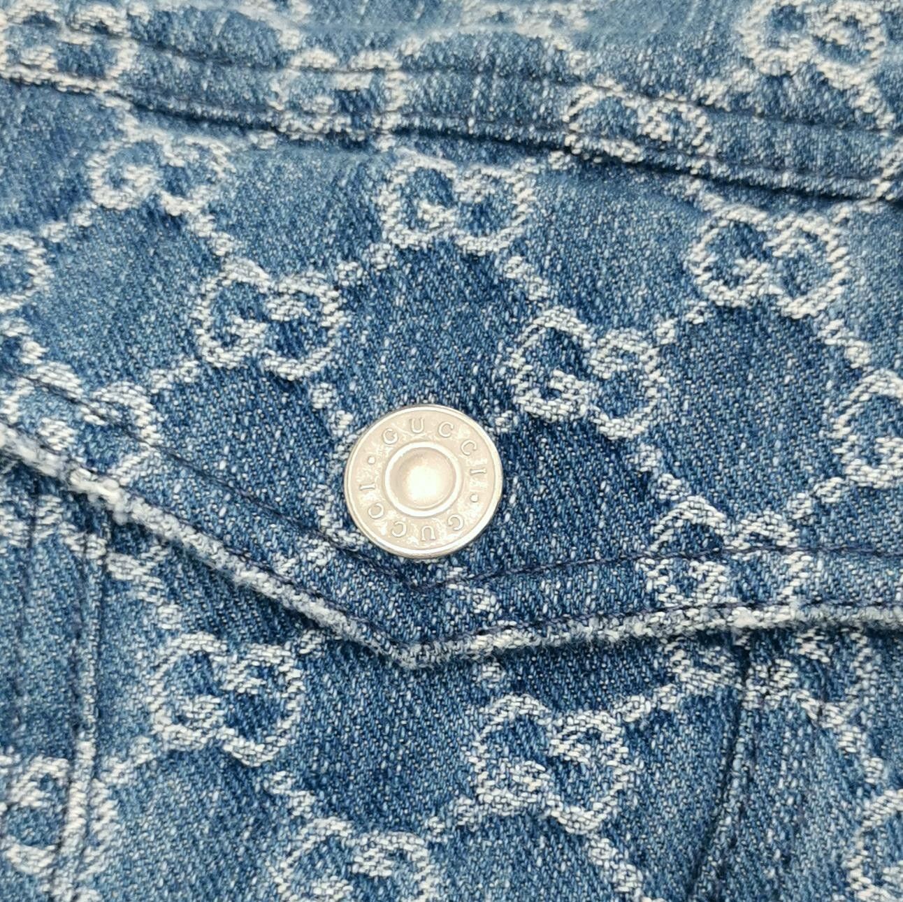 Gucci Gucci GG Pattern Denim Jacket XXS Size XXS / US 00 / IT 34 - 10 Thumbnail