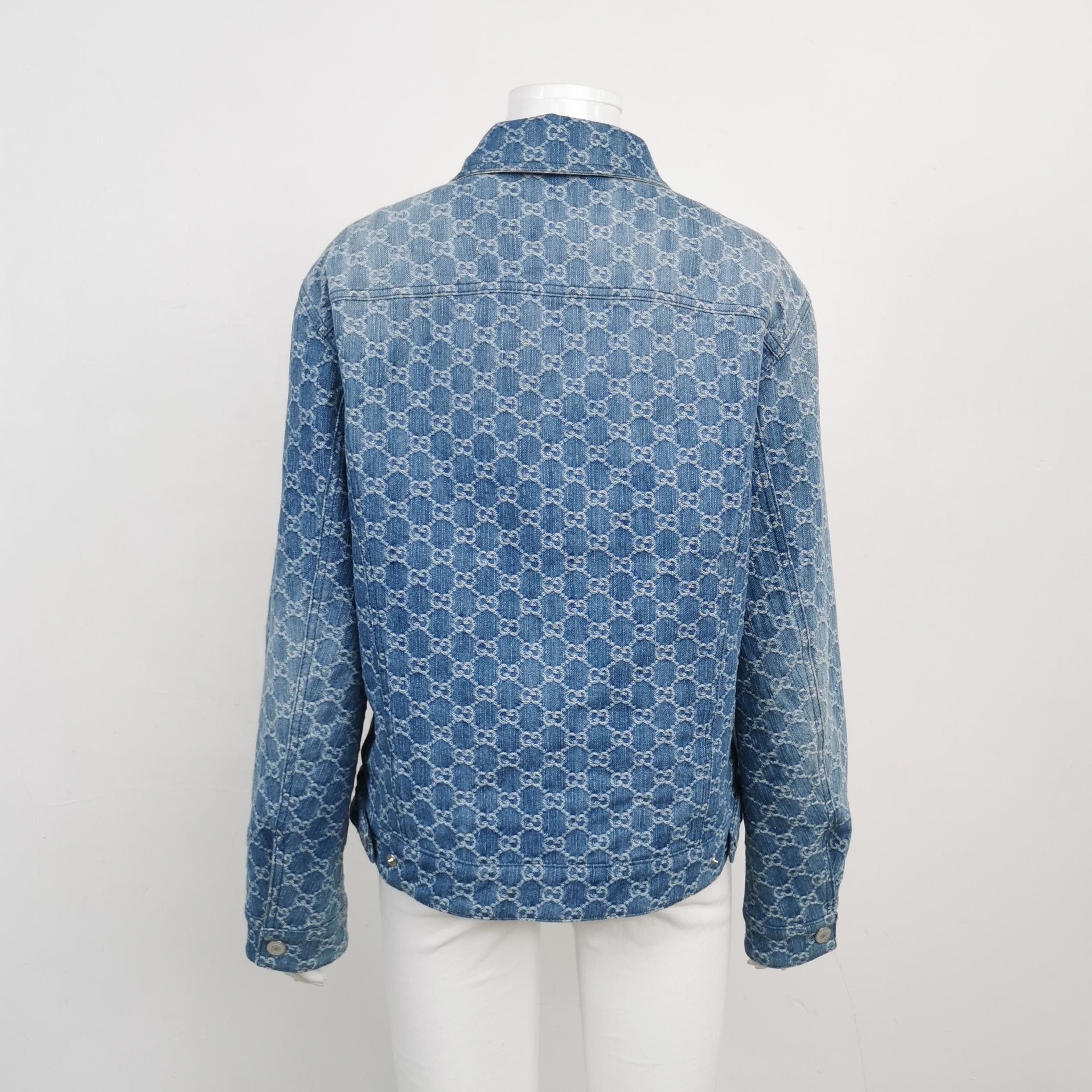 Gucci Gucci GG Pattern Denim Jacket XXS Size XXS / US 00 / IT 34 - 4 Thumbnail