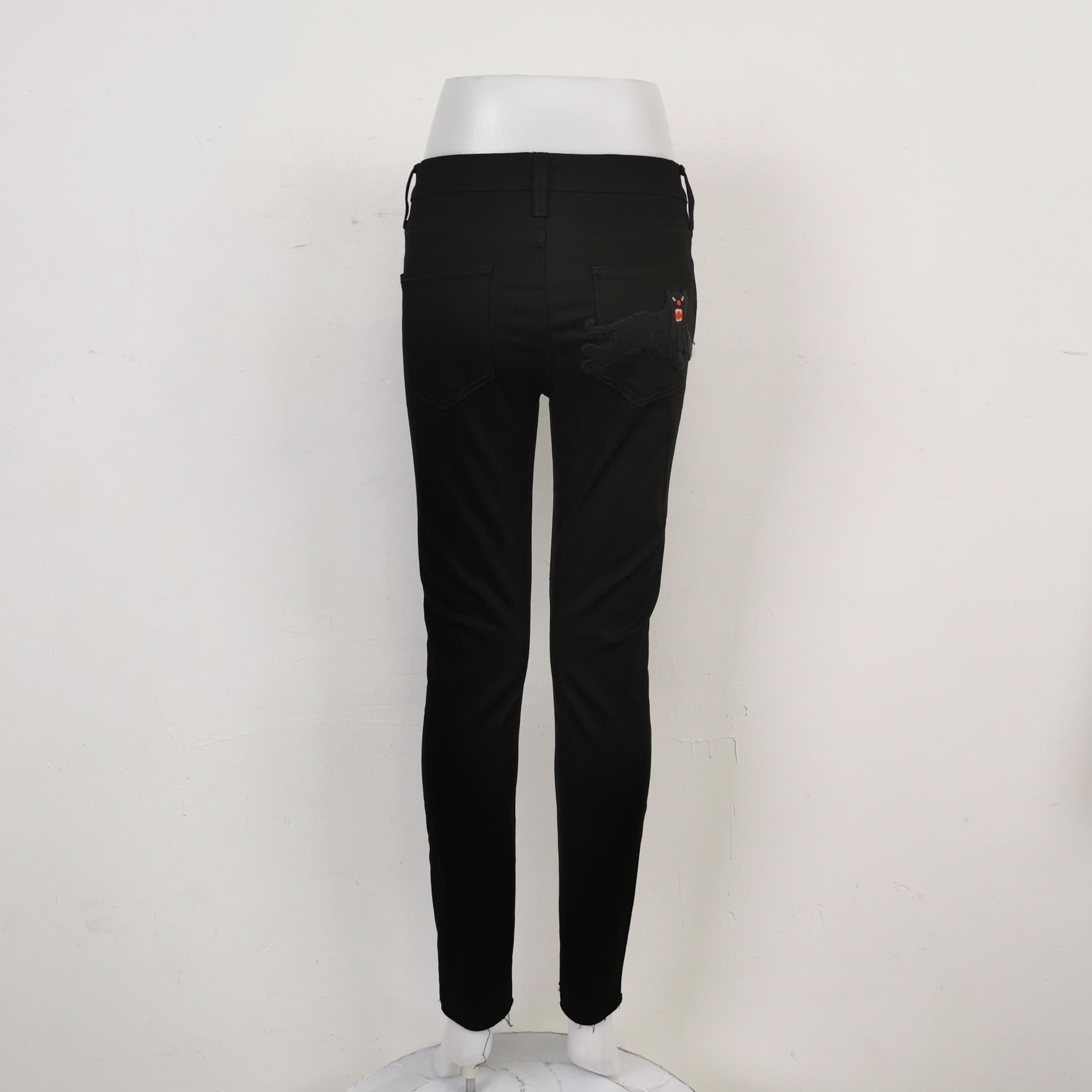 Gucci Gucci Cotton Solid Black Pants Size M Size 28" / US 6 / IT 42 - 4 Thumbnail