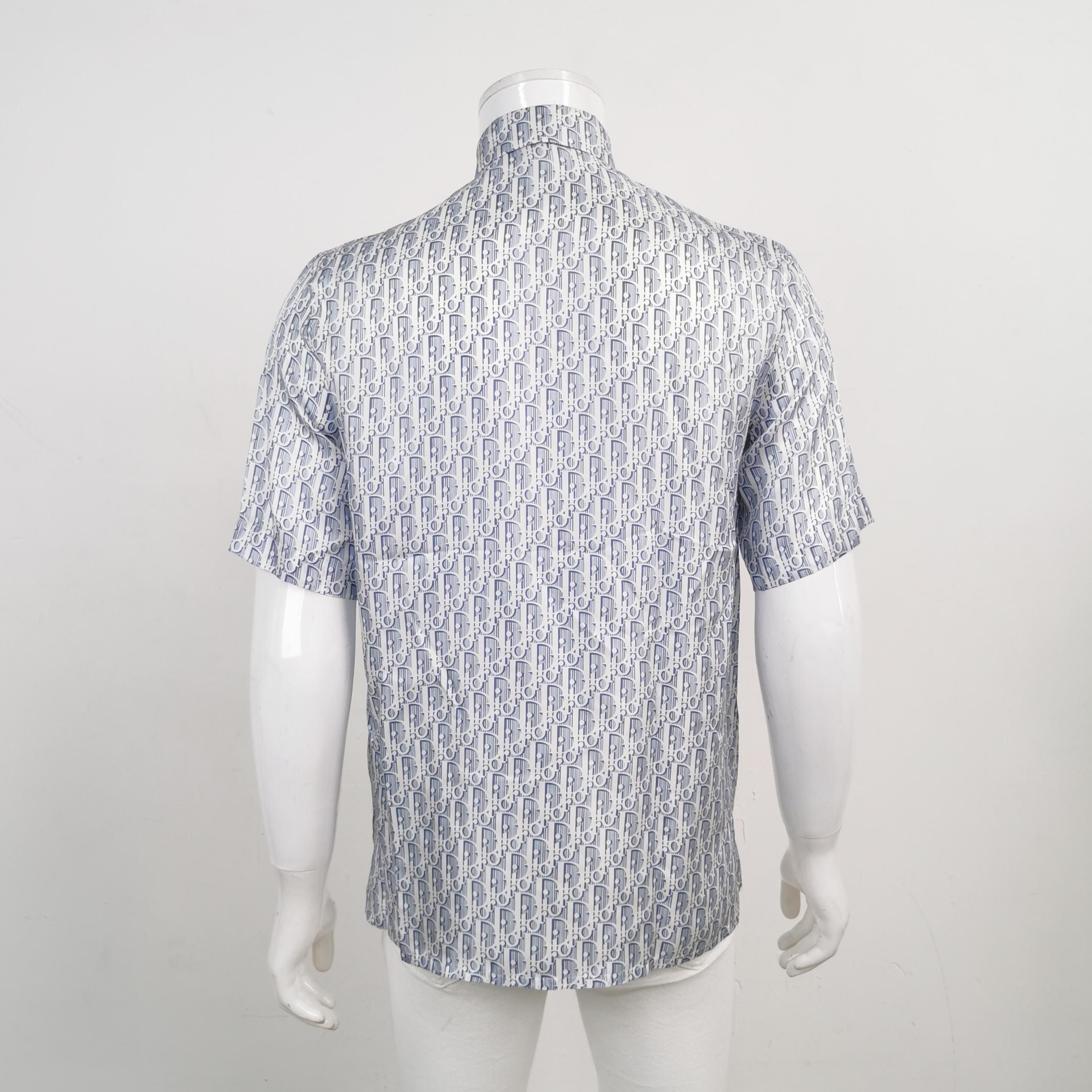 Dior Dior Silk Monogram Short-Sleeve Collared Shirt Size US S / EU 44-46 / 1 - 3 Thumbnail
