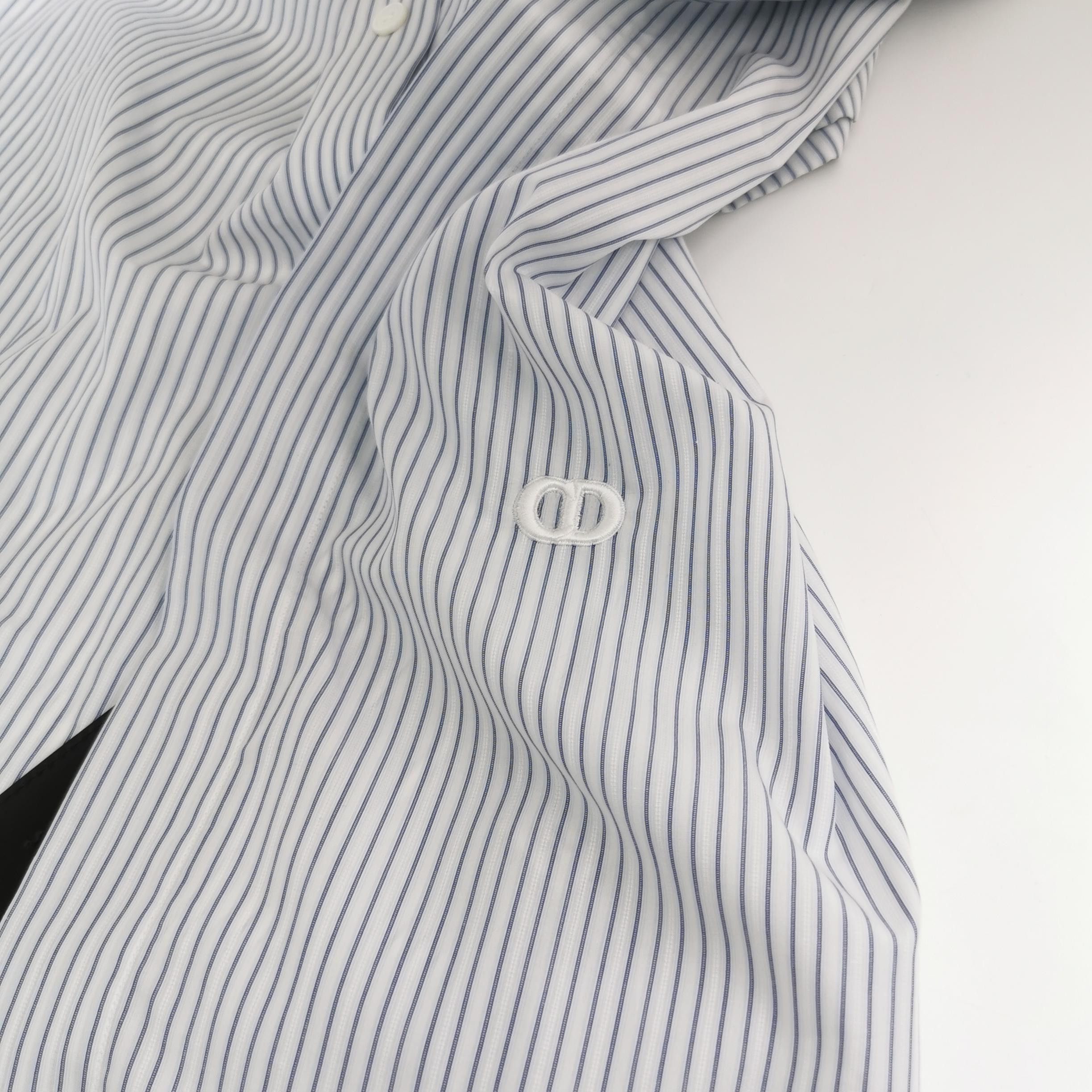 Dior Dior Striped CD Embroidery Short-Sleeve Shirt Size US S / EU 44-46 / 1 - 5 Thumbnail