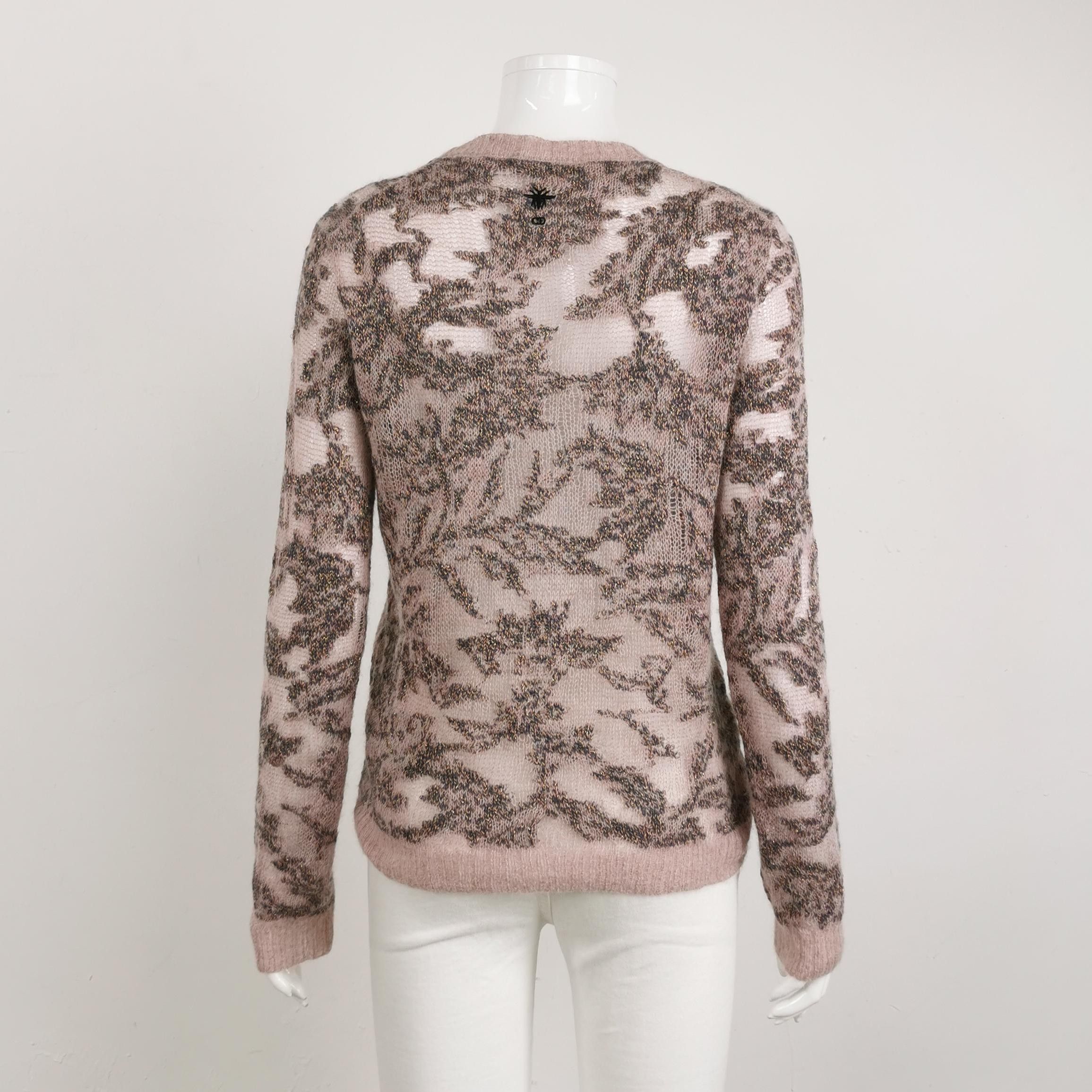 Dior Dior Brocart Pattern Alpaca-Cashmere Sweater Size M / US 6-8 / IT 42-44 - 3 Thumbnail
