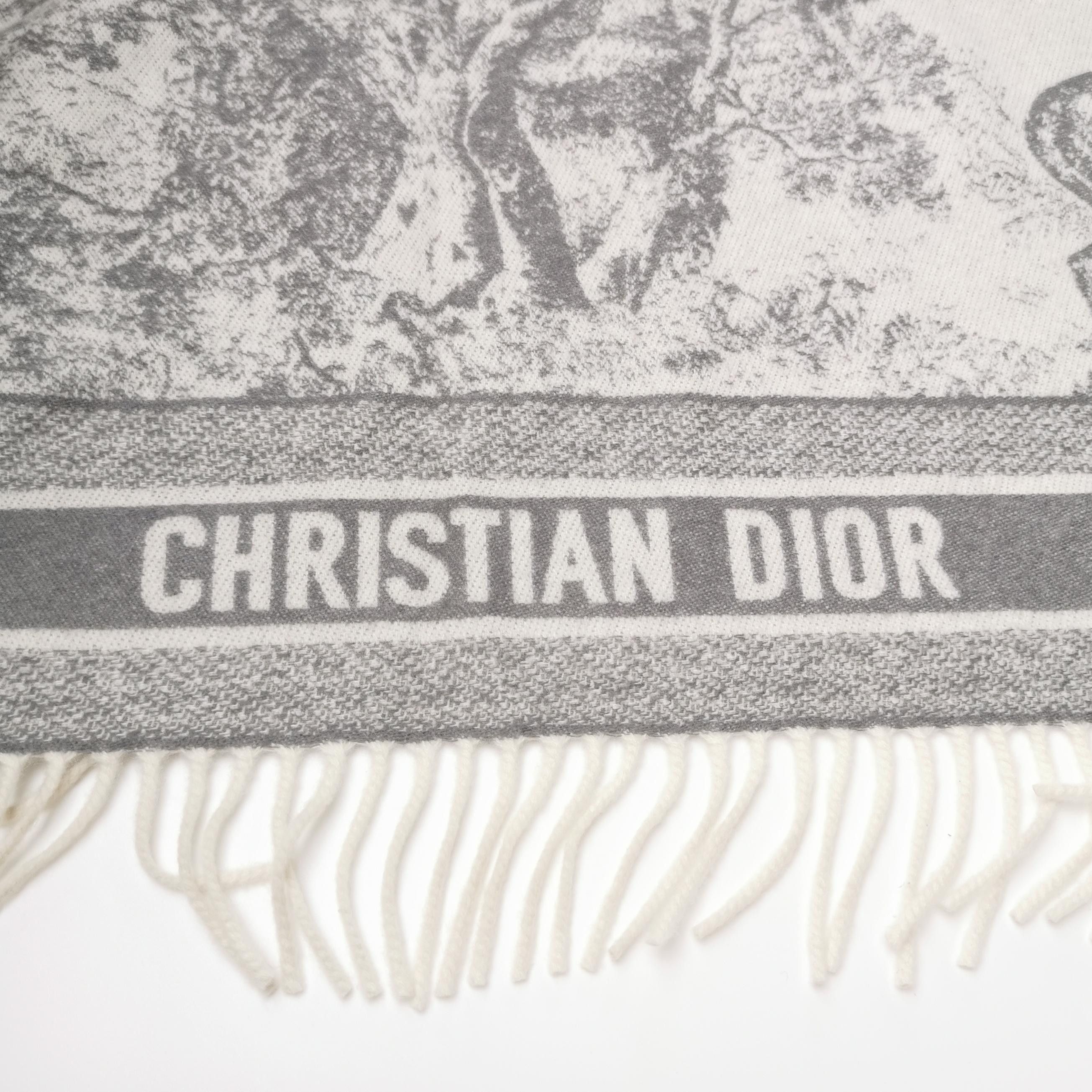 Dior Dior Cashmere Logo Animal Print Cape Shawl One Size Size ONE SIZE - 6 Thumbnail