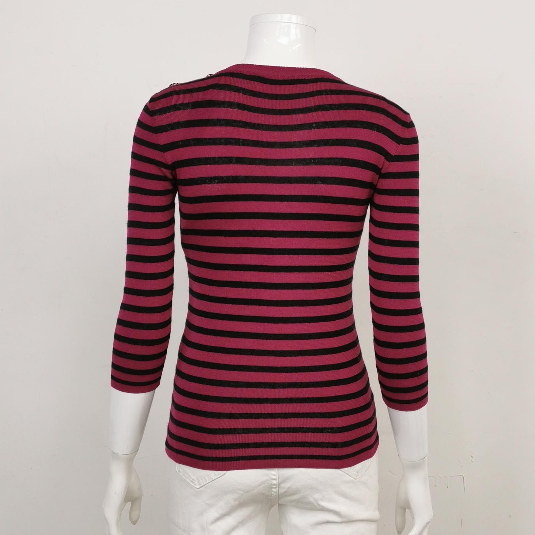 Dior Dior Striped Logo Round Neck Long-Sleeve Sweater Size S / US 4 / IT 40 - 3 Thumbnail