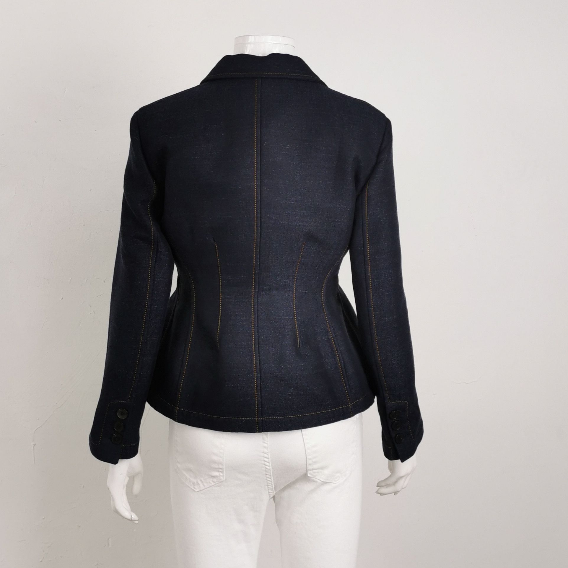 Dior Dior Cotton Single-Breasted Lapel Waist-Tie Coat Size M / US 6-8 / IT 42-44 - 4 Thumbnail