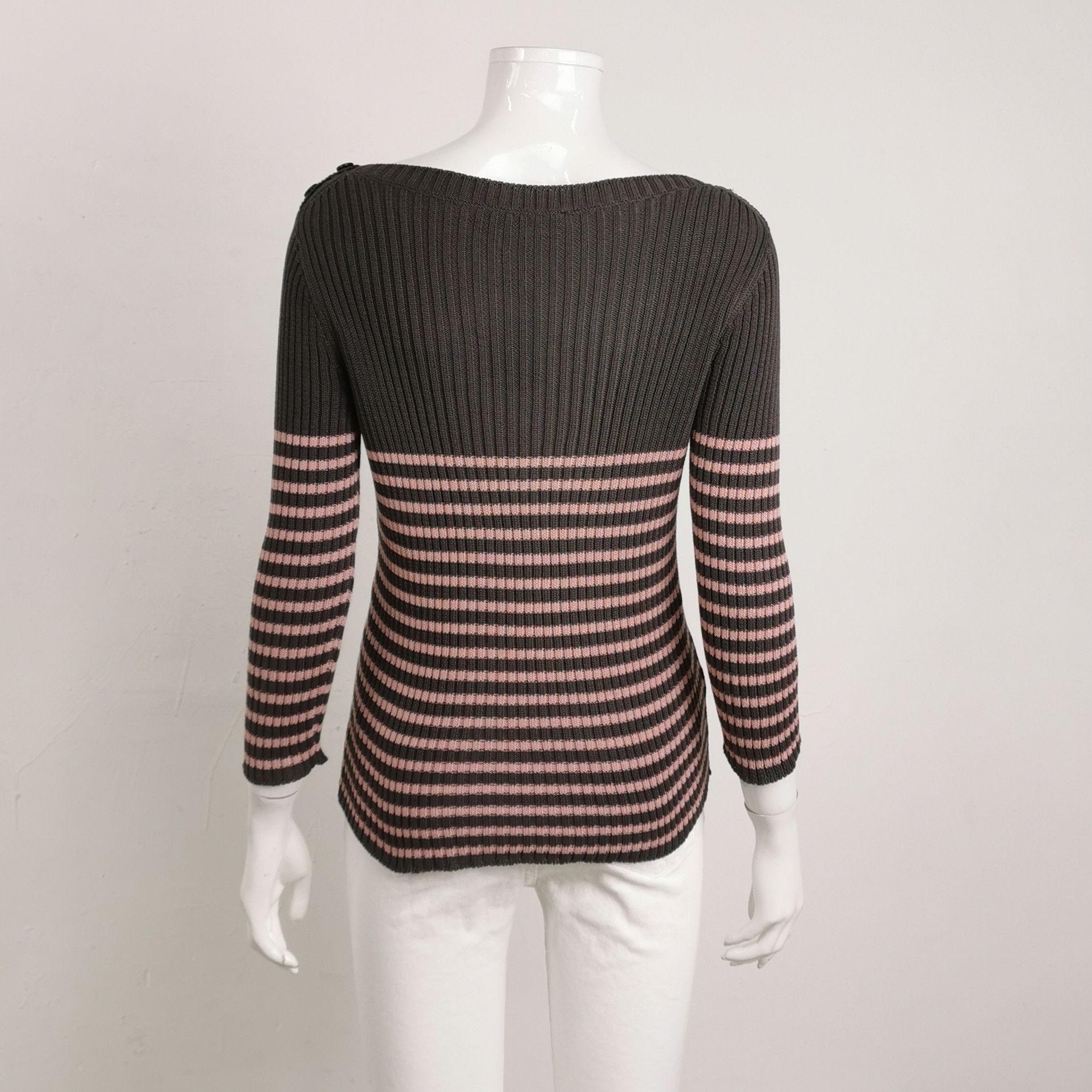 Dior Dior Colorblock Stripe Logo Cotton Sweater US8 Size L / US 10 / IT 46 - 3 Thumbnail