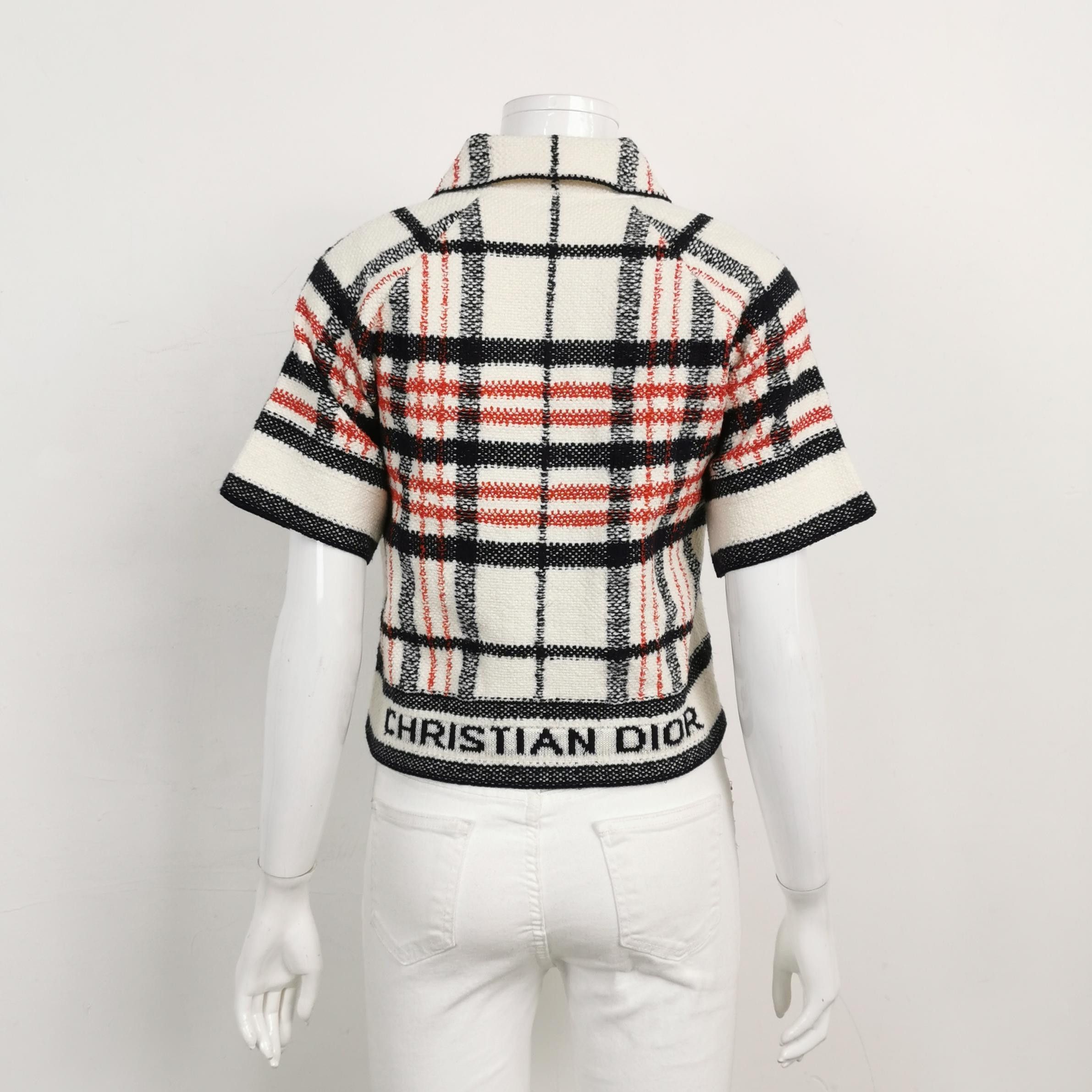Dior Dior Plaid Short-Sleeve Collar Jacket XS Size XS / US 0-2 / IT 36-38 - 4 Thumbnail