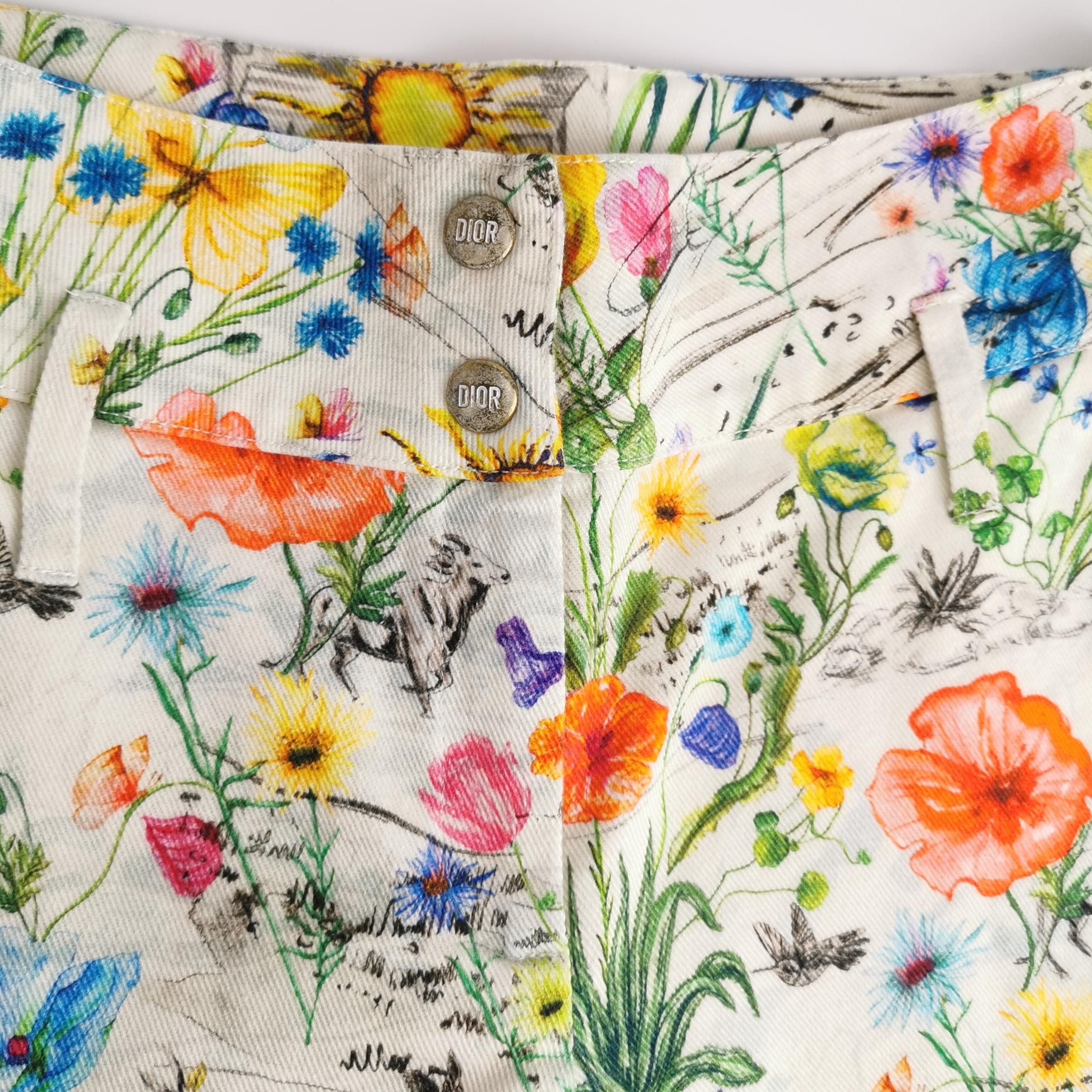 Dior Dior Dioriviera Cotton Floral Print Shorts US6 Size 28" / US 6 / IT 42 - 5 Thumbnail