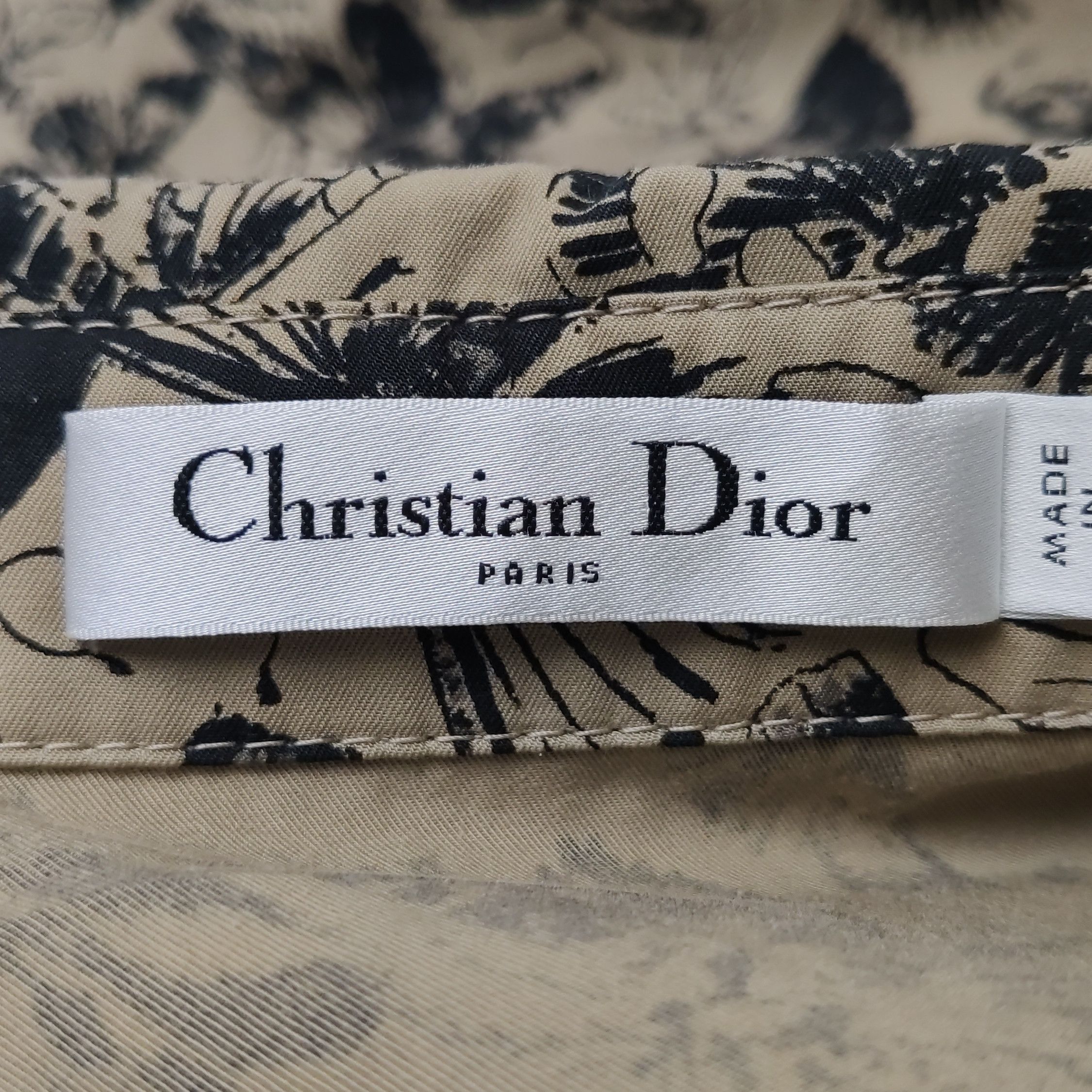 Dior Dior Beige Butterfly Print Belted Collar Dress US4 Size S / US 4 / IT 40 - 9 Thumbnail