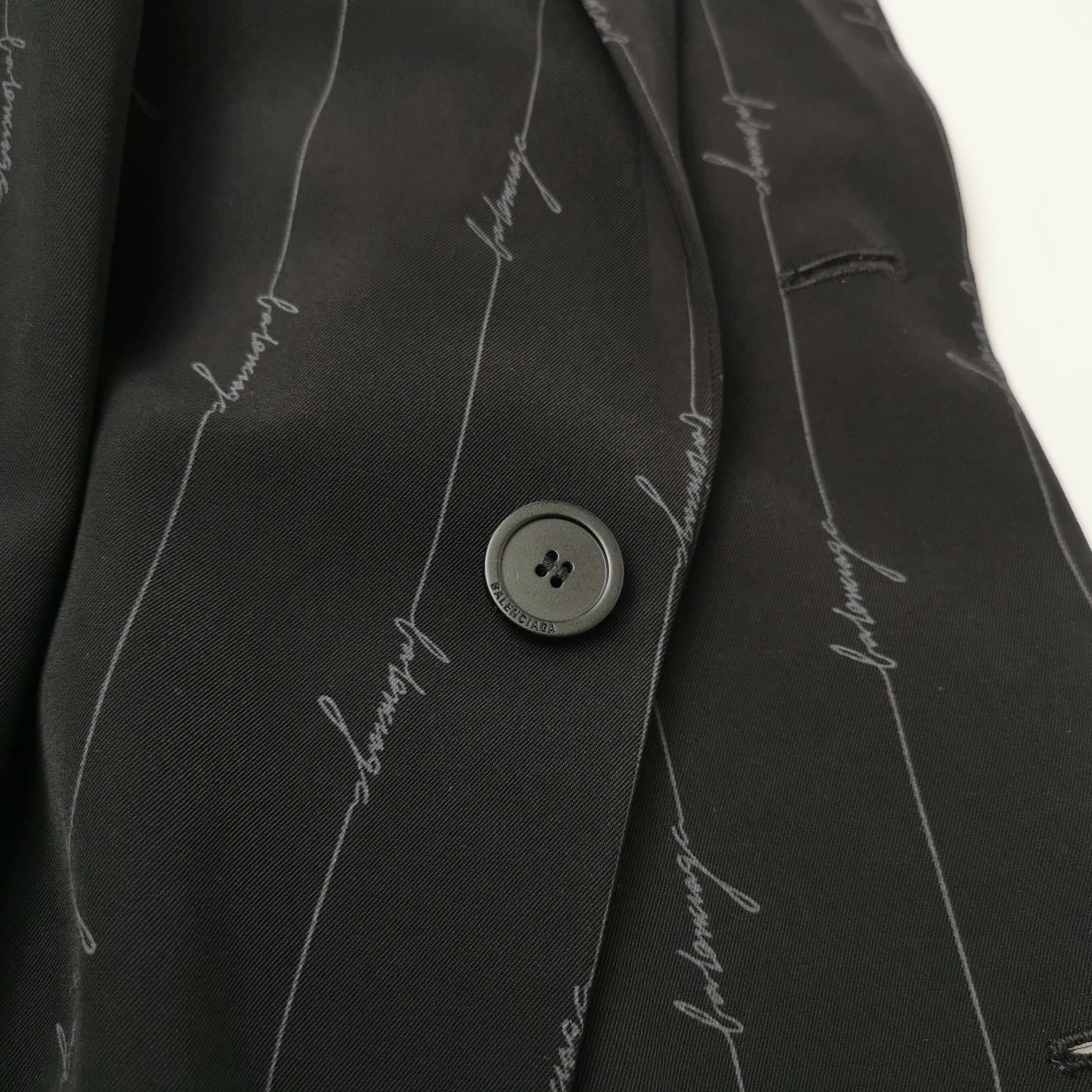 Balenciaga Balenciaga Striped Letter Logo Blazer XS Size XS / US 0-2 / IT 36-38 - 6 Thumbnail