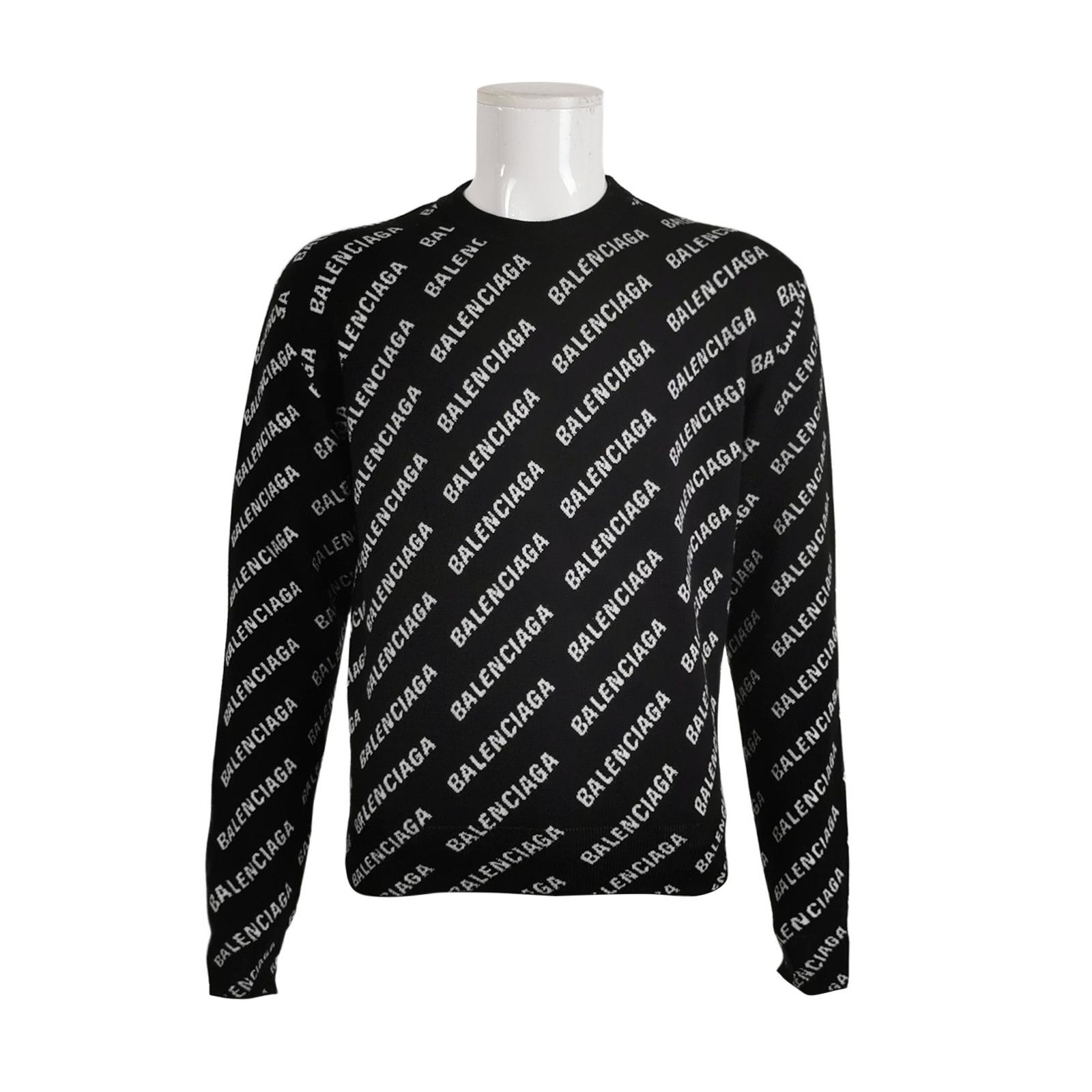 Balenciaga Balenciaga Logo Wool Blend Crewneck Sweater S Size S / US 4 / IT 40 - 2 Thumbnail
